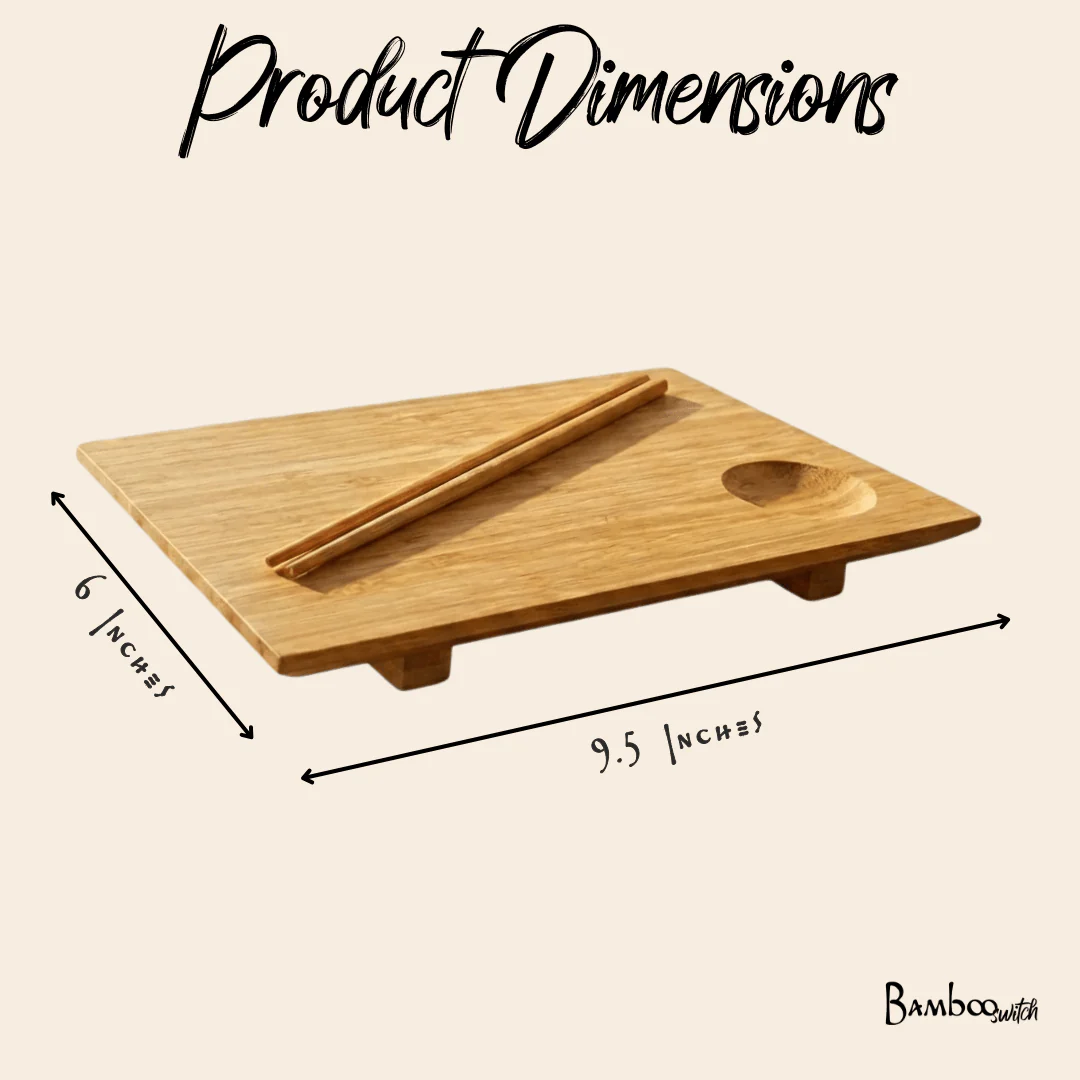 Bamboo Sushi Plate Set - Image 5