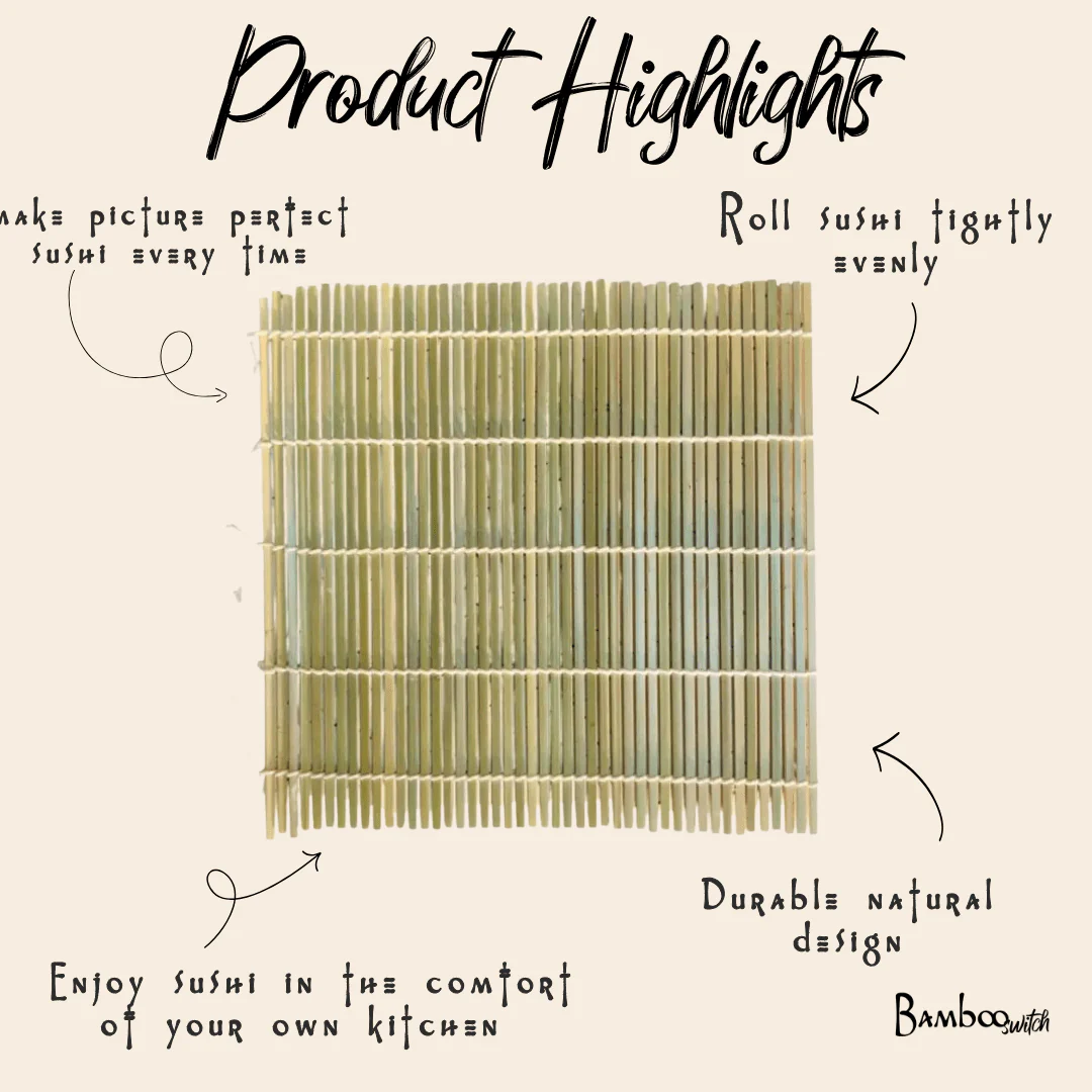 Bamboo Sushi Rolling Mat - Image 8