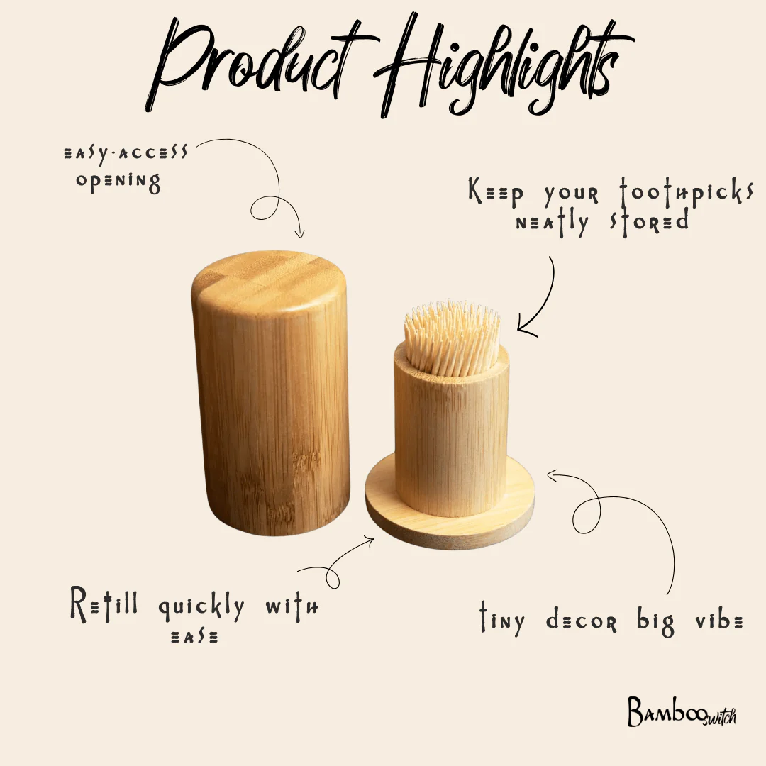 Bamboo Toothpick Holder - Image 4