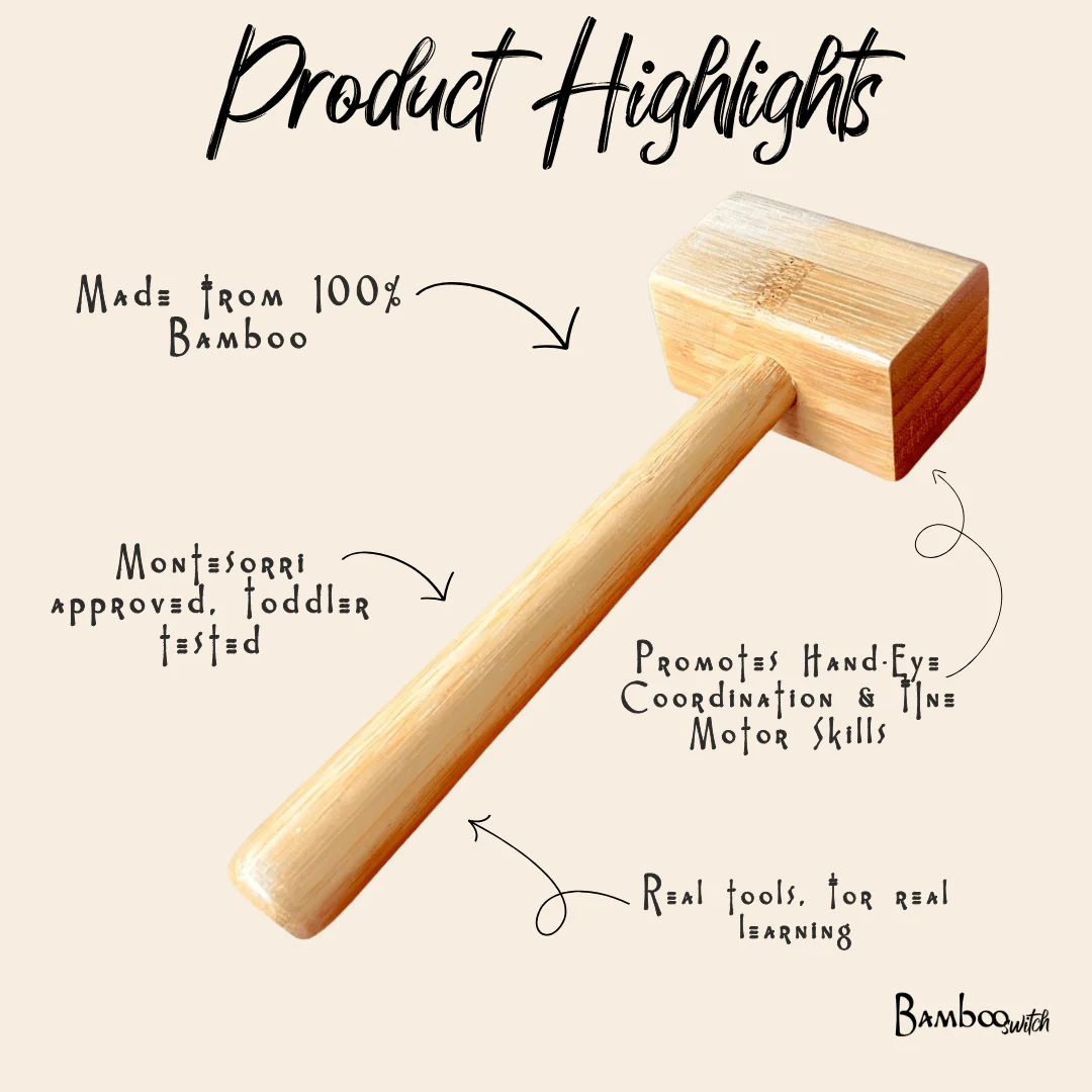 Bamboo Kids Toy Hammer - Image 3