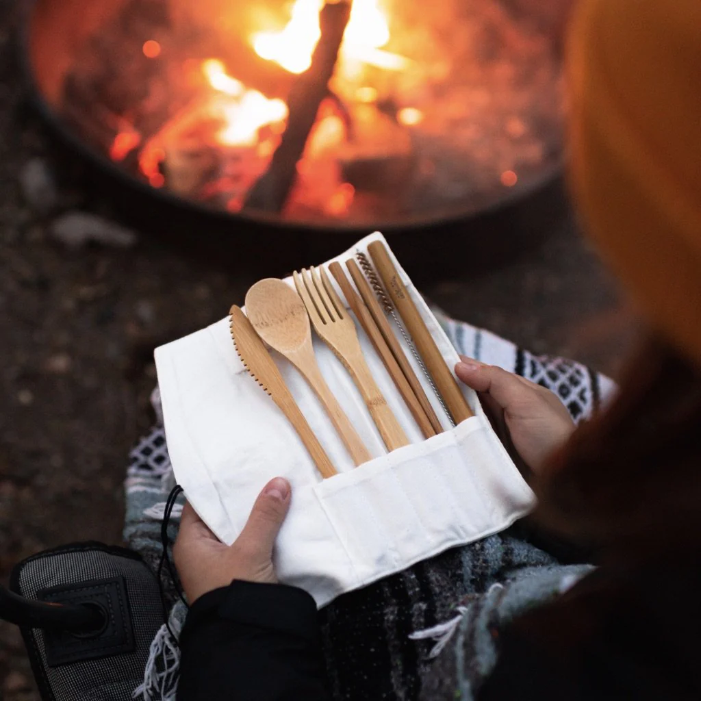 Bamboo Travel Cutlery | Beige - Image 3