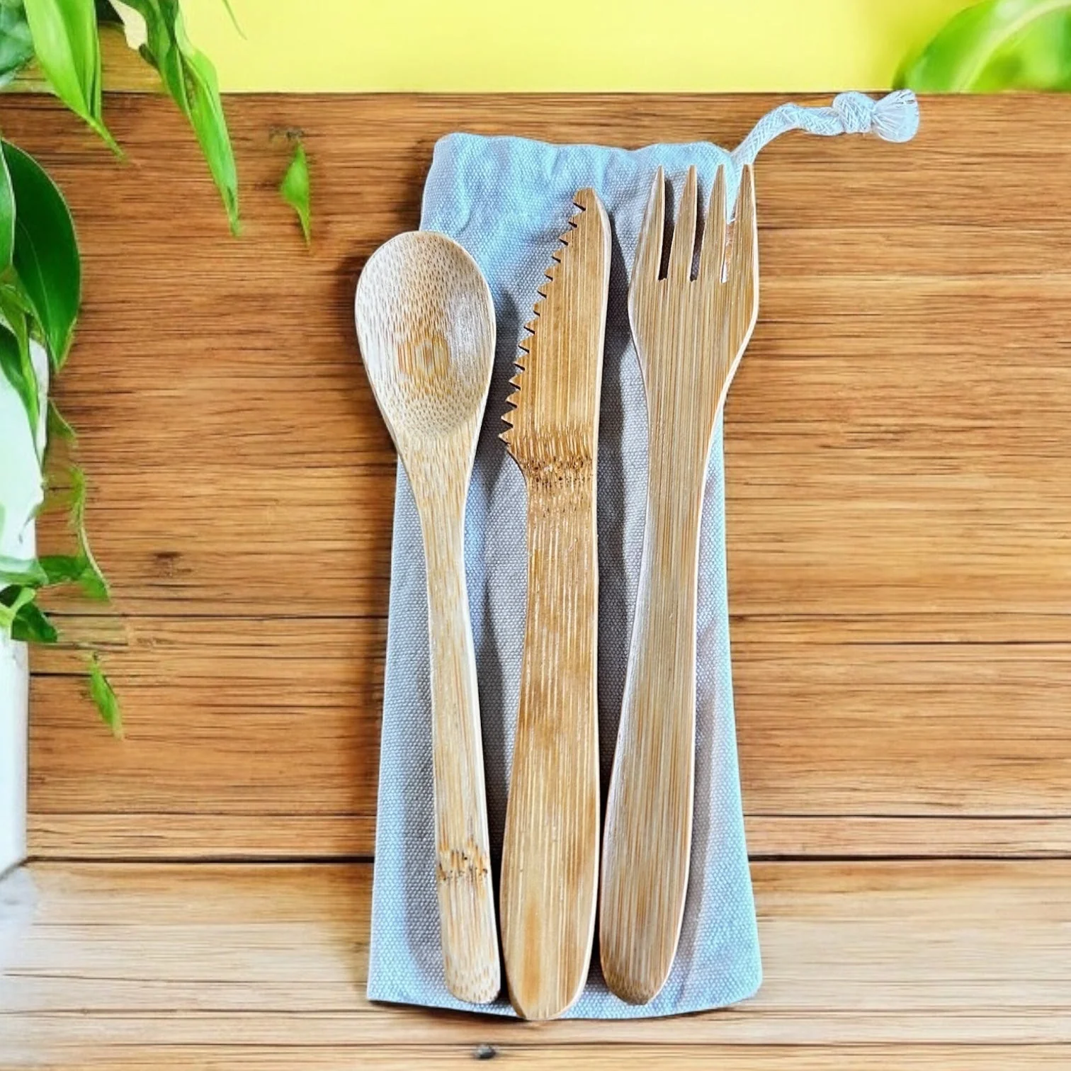 Bamboo Travel Cutlery Set | Kids - Image 2