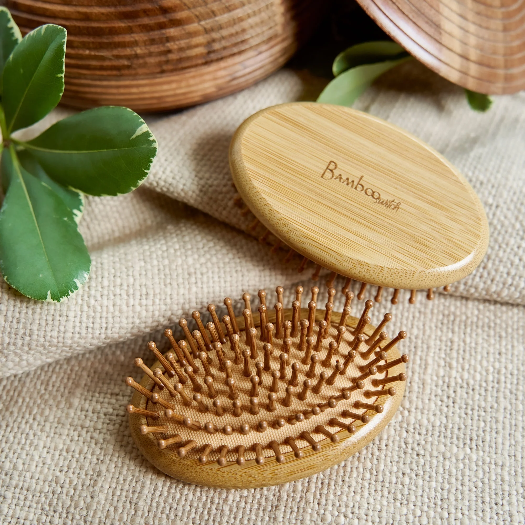 Bamboo Travel Hair Brush - Image 4