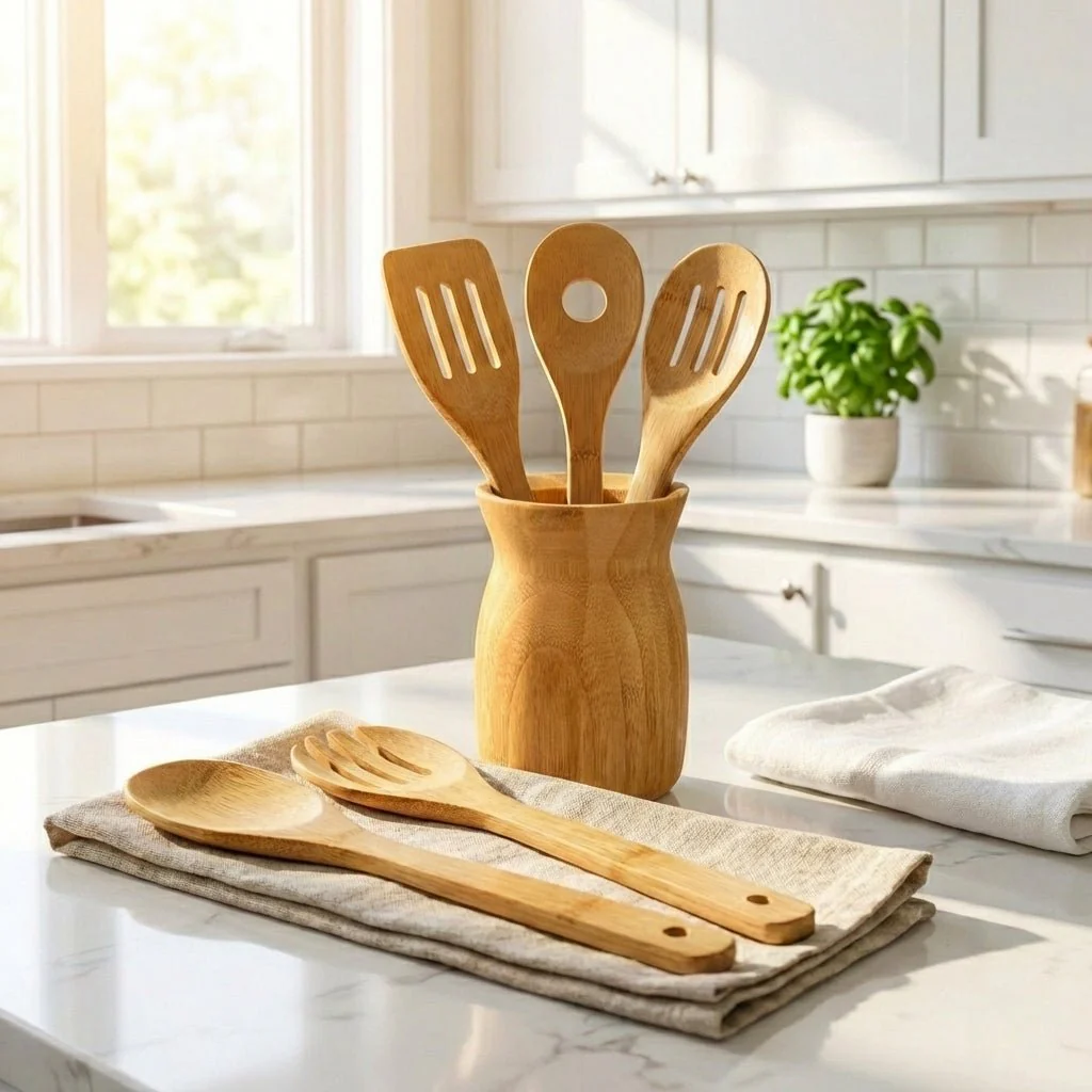 Bamboo Utensil Holder - Image 2