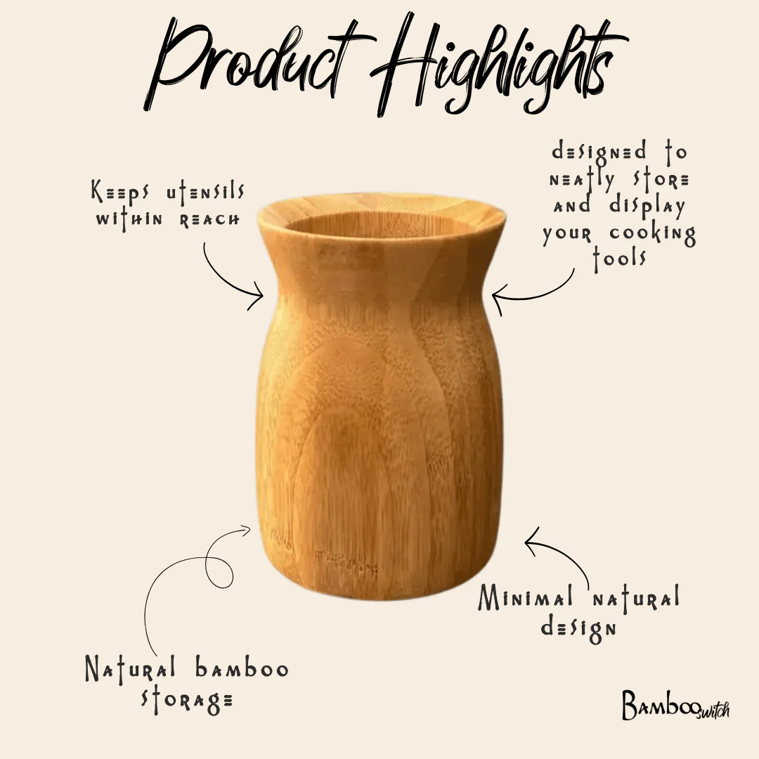 Bamboo Utensil Holder - Image 3
