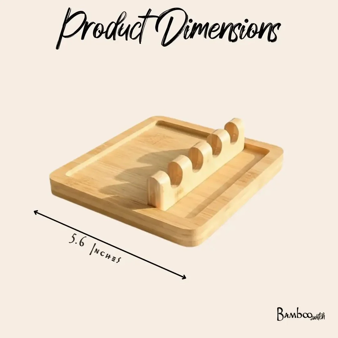 Bamboo Utensil Rest | With Sections - Image 3
