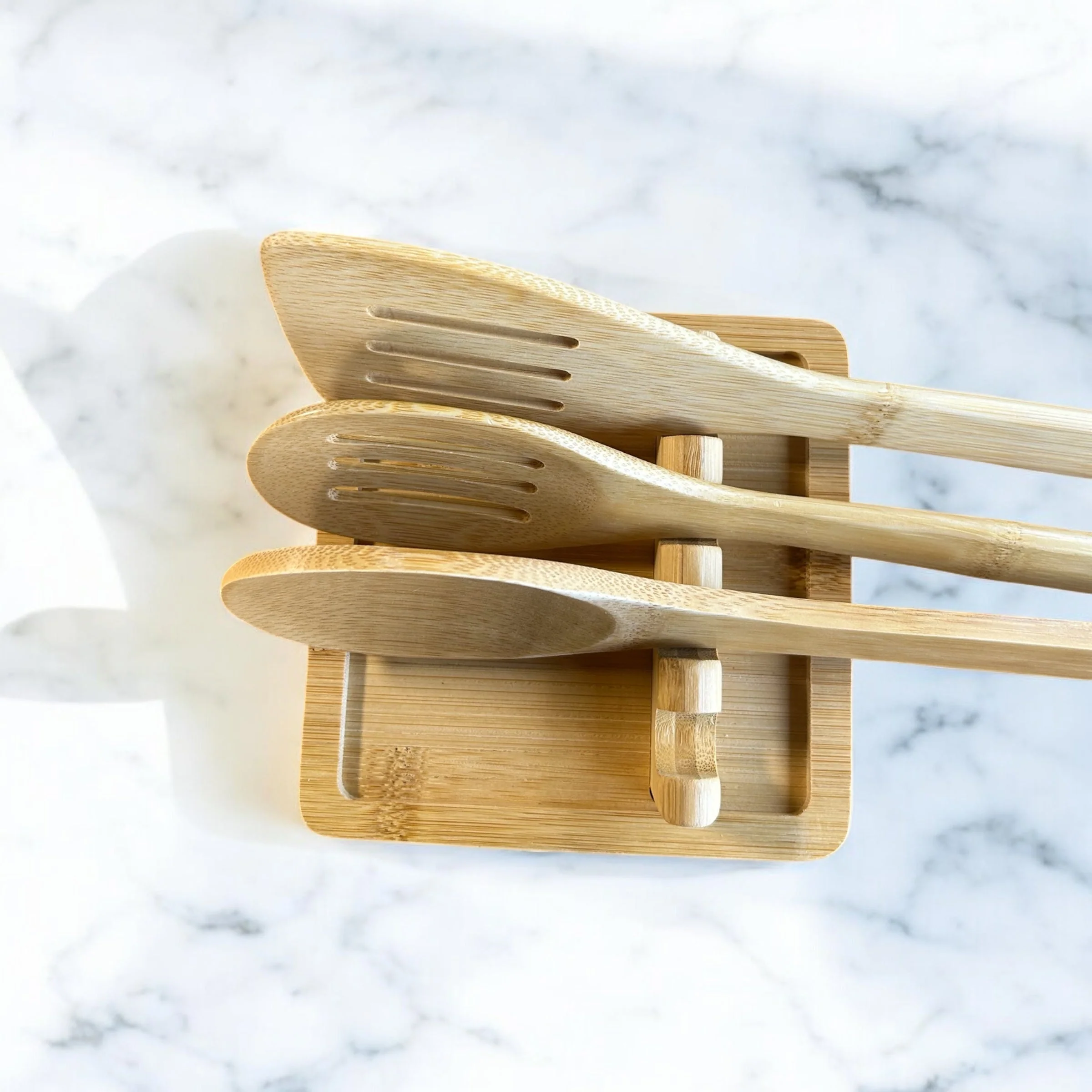 Bamboo Utensil Rest | With Sections - Image 5
