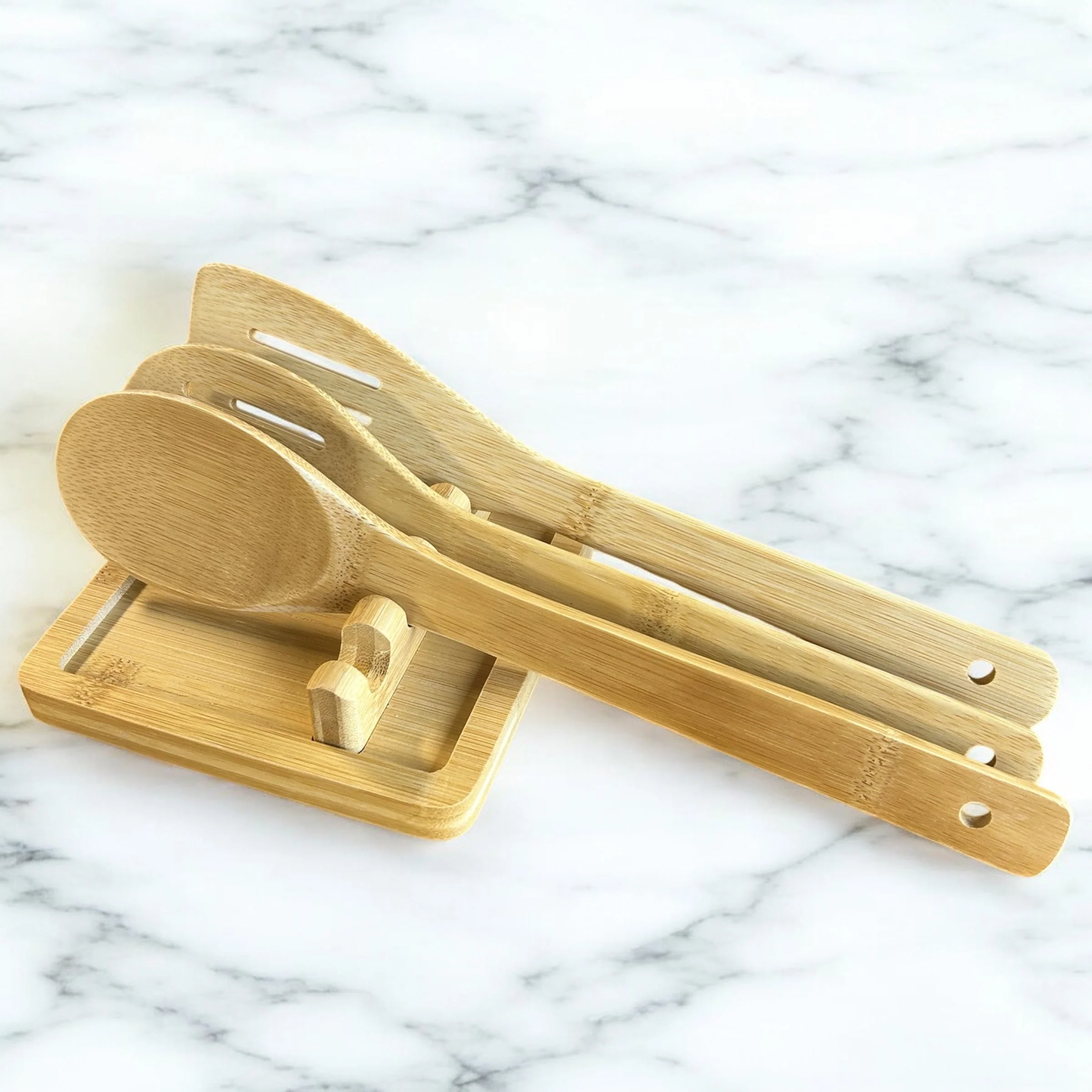 Bamboo Utensil Rest | With Sections - Image 6