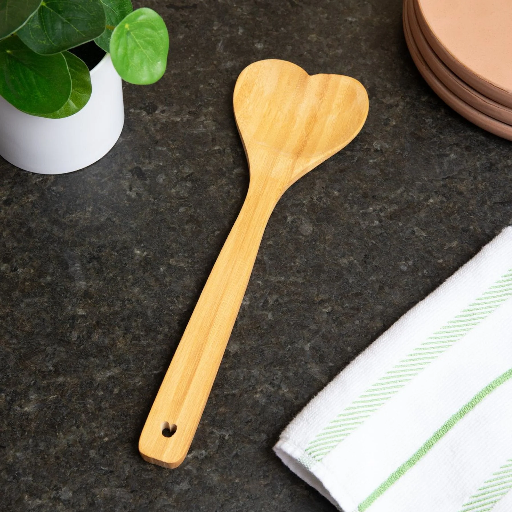 Bamboo Utensil Spoon | Heart Shaped - Image 5