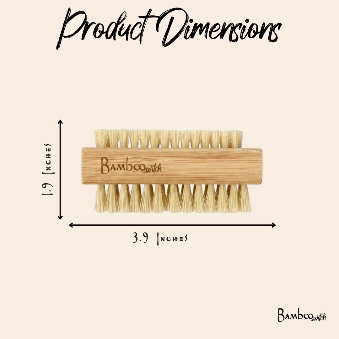 Bamboo Vegan Nail Brush | Sisal Bristles - Image 4