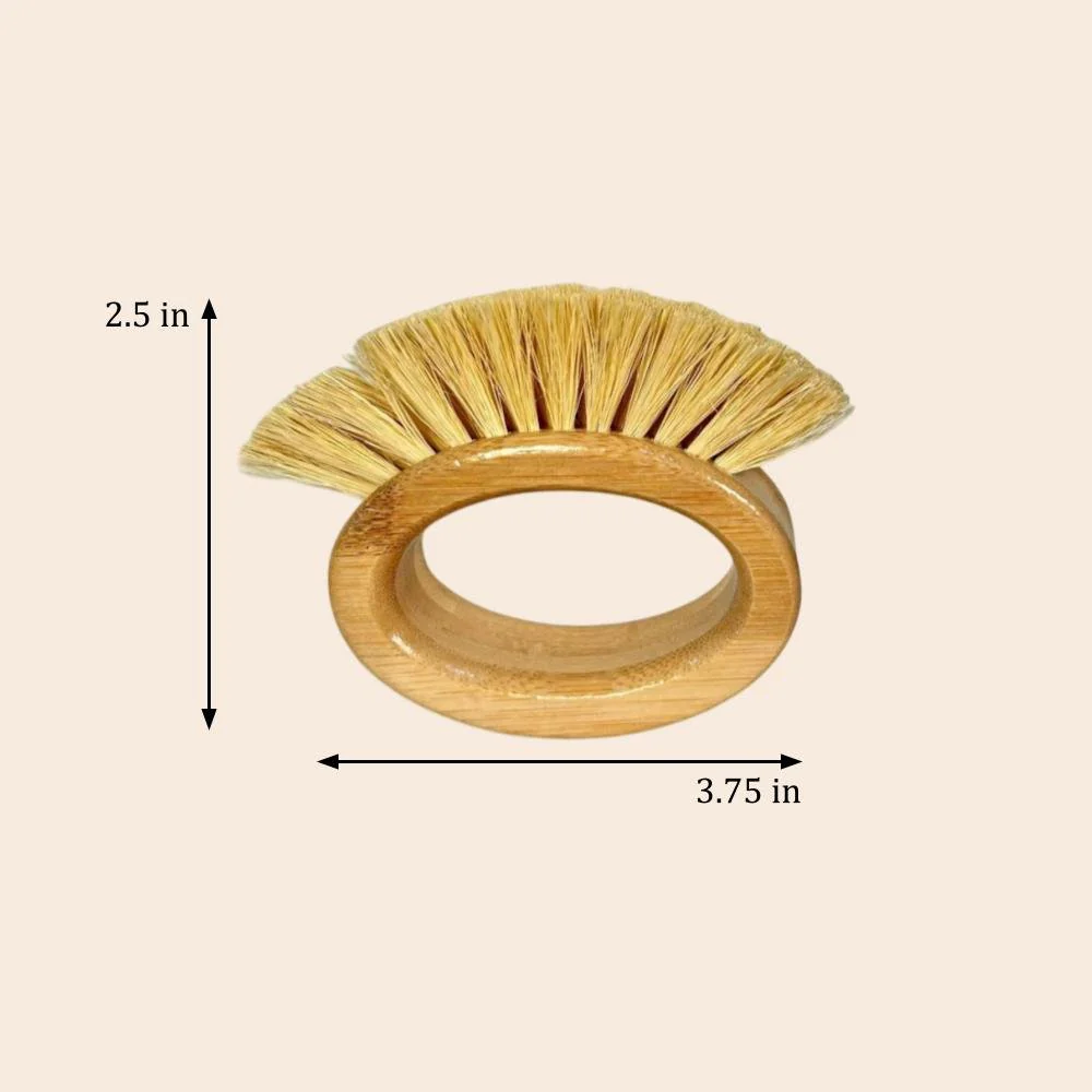 Bamboo Veggie Cleaning Brush | Oval - Image 3