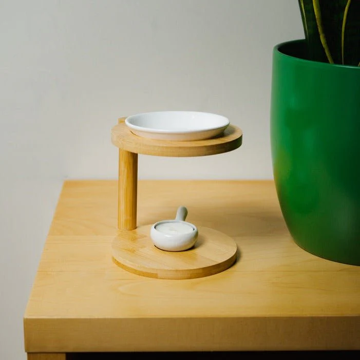 Bamboo Wax Melt Burner | Modern Rod - Image 2