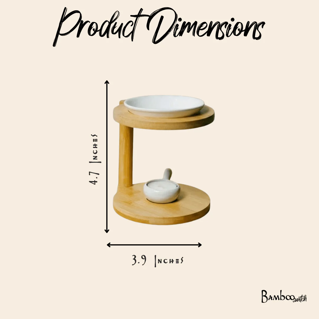 Bamboo Wax Melt Burner | Modern Rod - Image 4