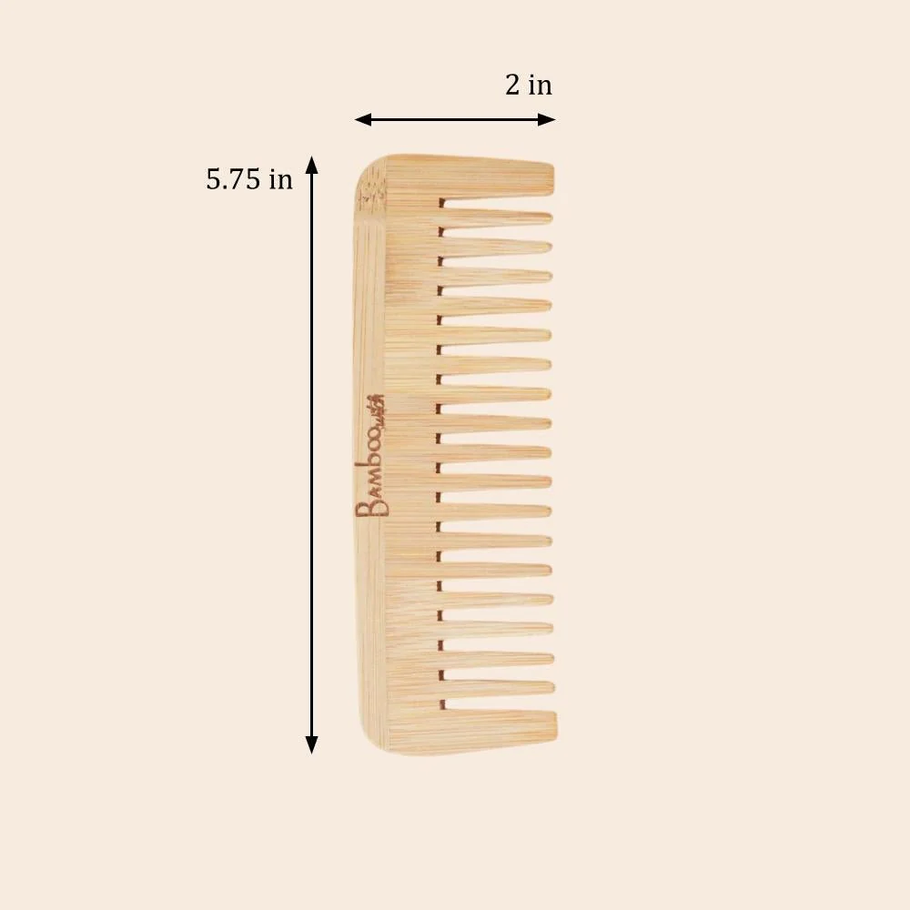 Bamboo Wide Tooth Comb | Flat Tips - Image 3