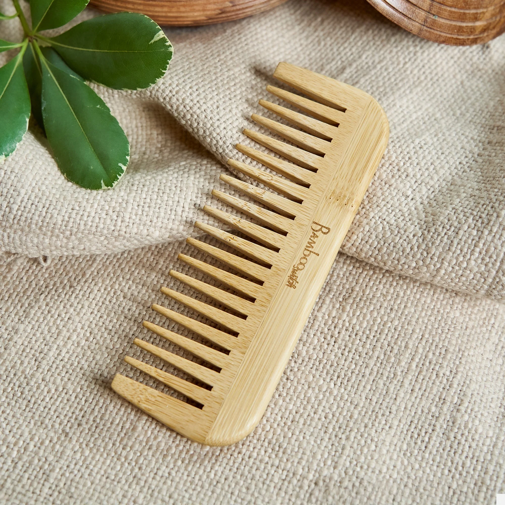 Bamboo Wide Tooth Comb | Pointed Tips - Image 3