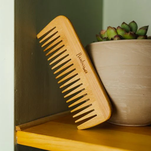 Bamboo Wide Tooth Comb | Pointed Tips - Image 4