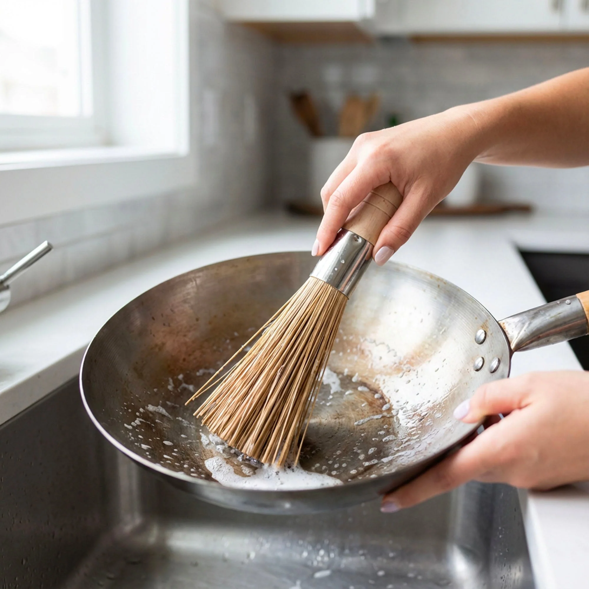 Bamboo Wok Cleaning Brush - Image 3