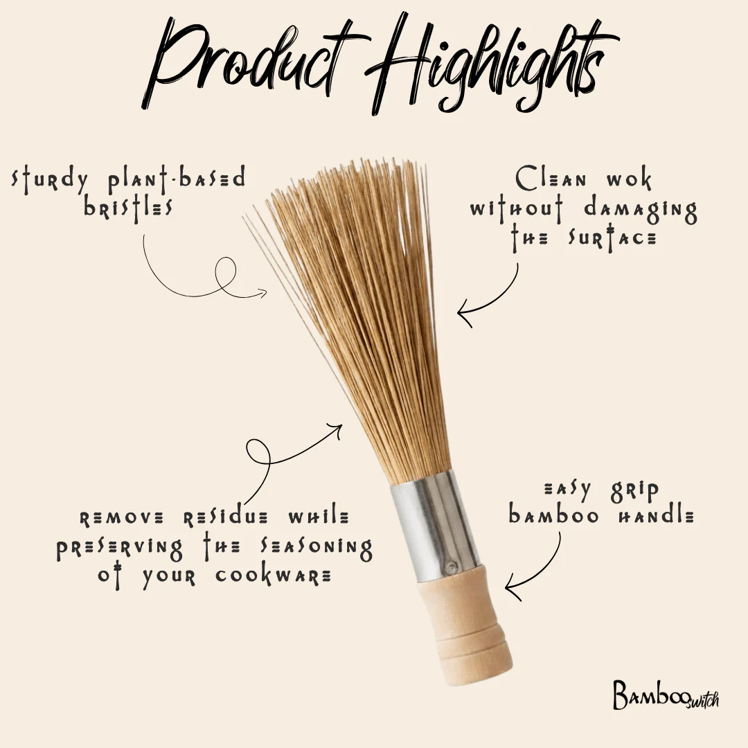 Bamboo Wok Cleaning Brush - Image 6