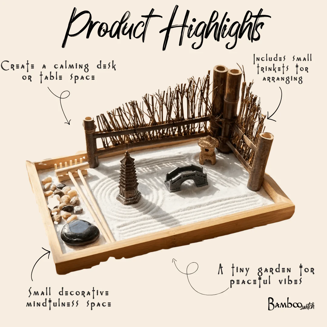 Bamboo Zen Garden Set - Image 3