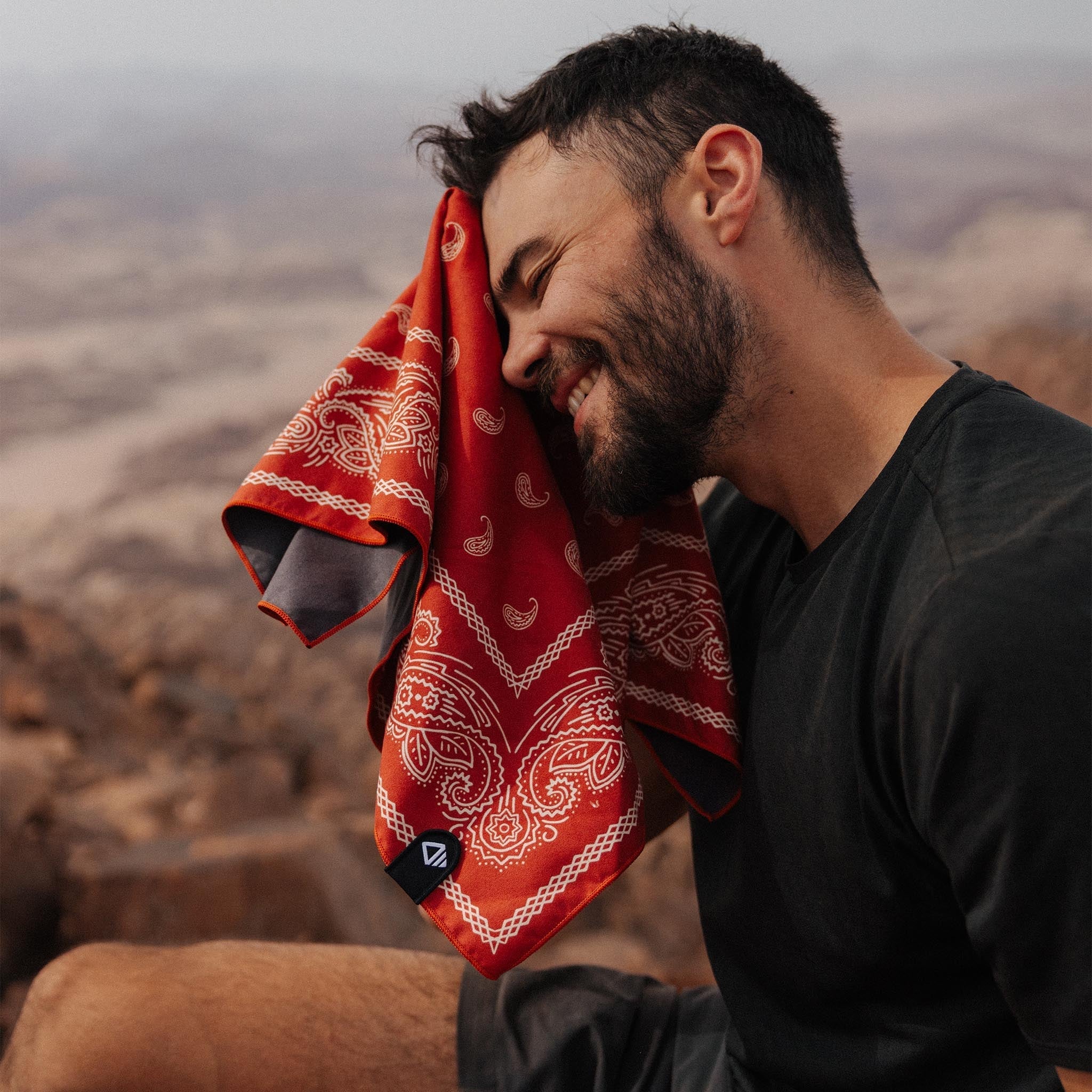 Bandana Towel: Paisley Red - Image 4