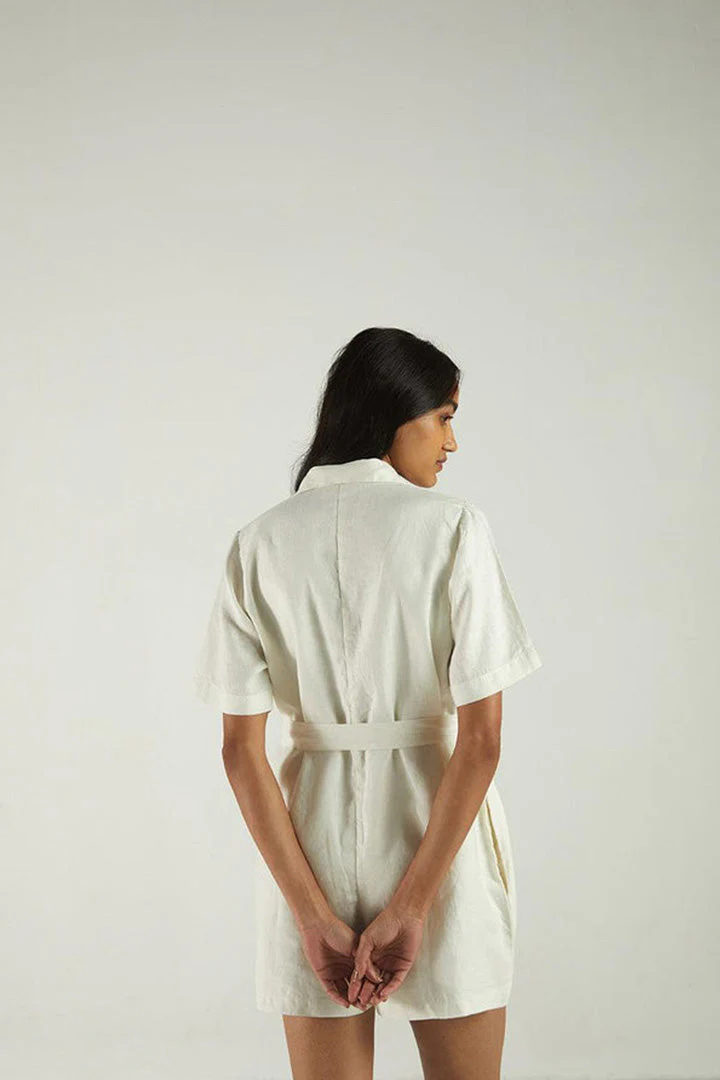 Barefoot in the Park Romper in Off-white - Image 2