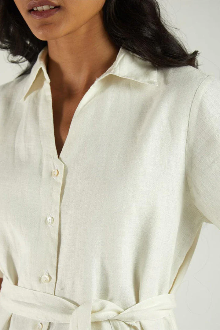 Barefoot in the Park Romper in Off-white - Image 7