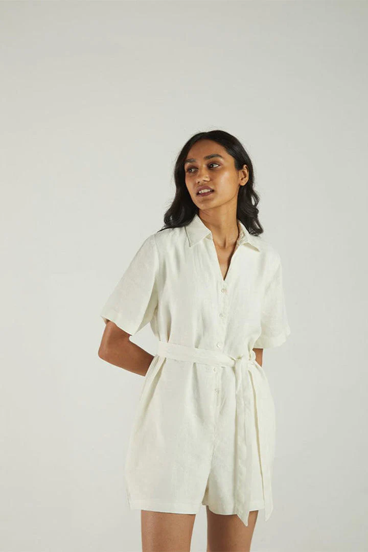 Barefoot in the Park Romper in Off-white - Image 8