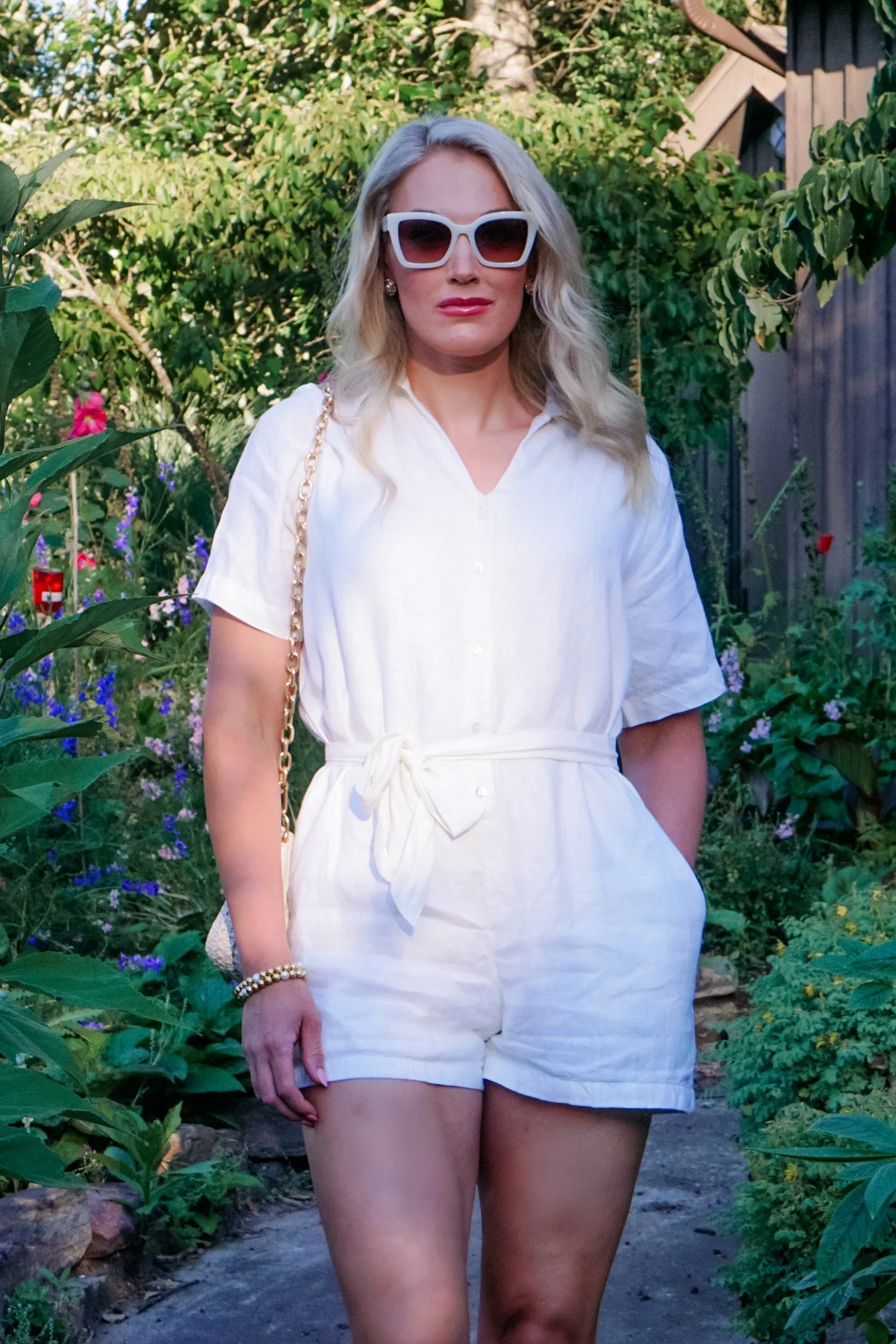 Barefoot in the Park Romper in Off-white - Image 9