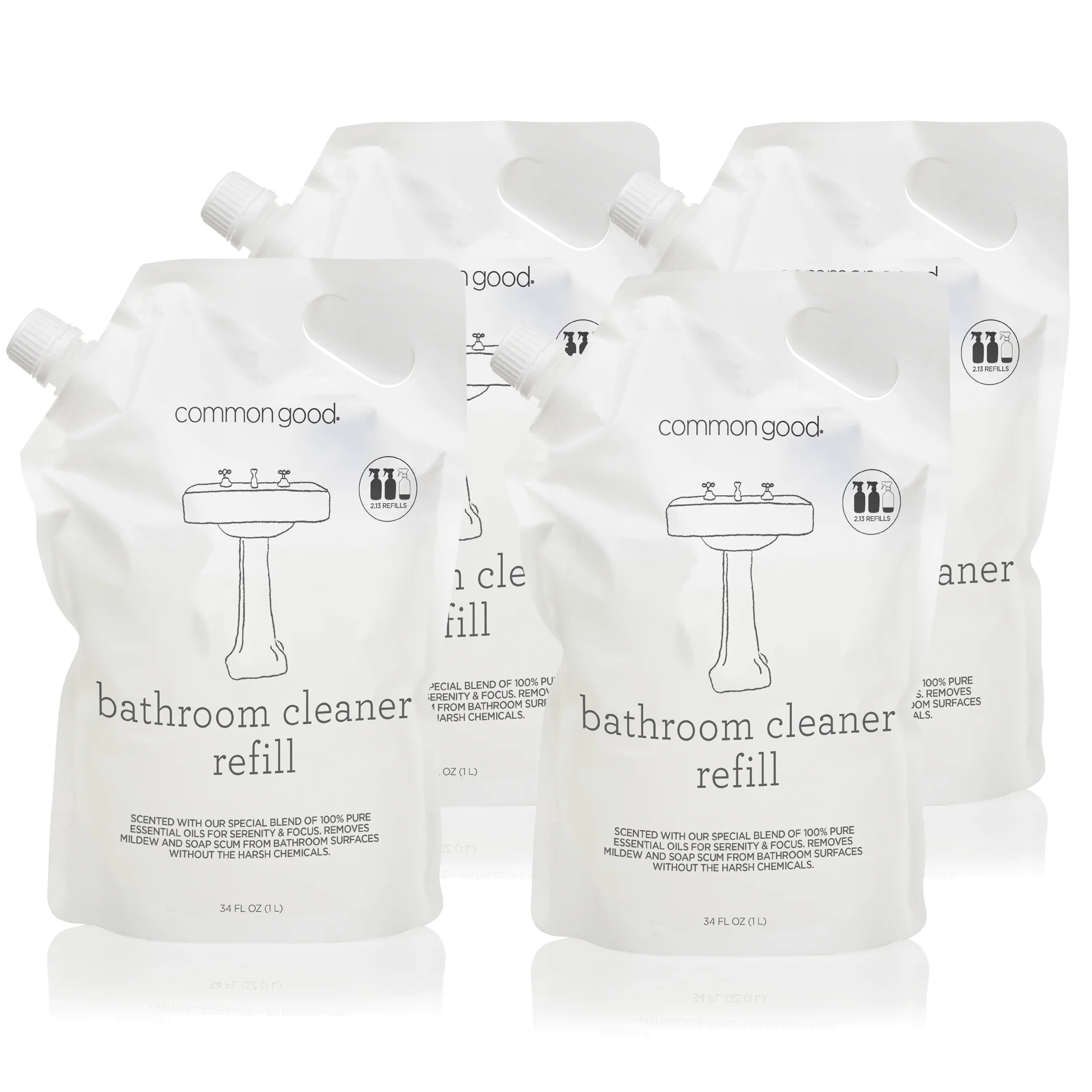 Bathroom Cleaner Refill Pouch, 34 Fl Oz - Image 5