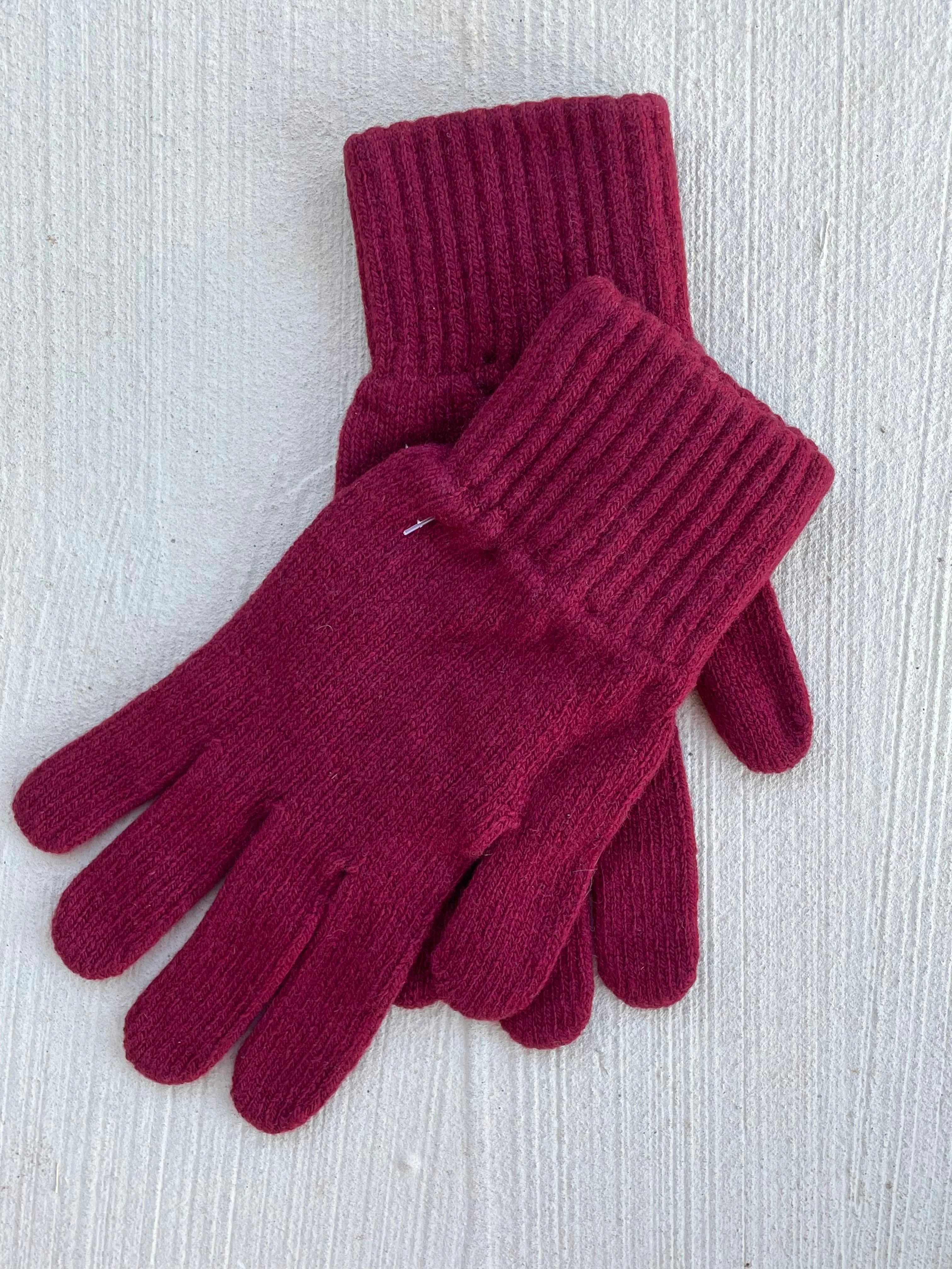 Bedford Recycled Cashmere Gloves - Bordeaux - Image 2