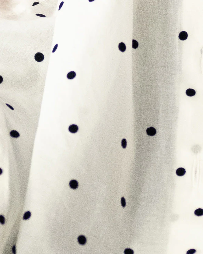 Bernadette Camp Shirt - Flocked Dot - Image 10