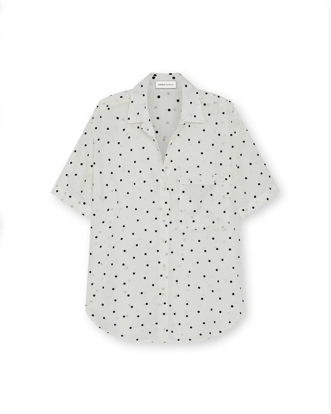 Bernadette Camp Shirt - Flocked Dot - Image 8