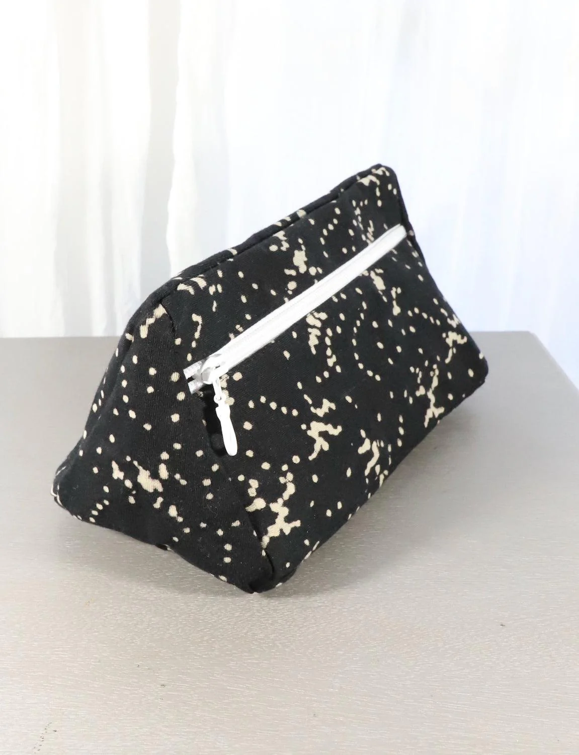 Black Toiletry Bag- Dots or Floral - Image 3