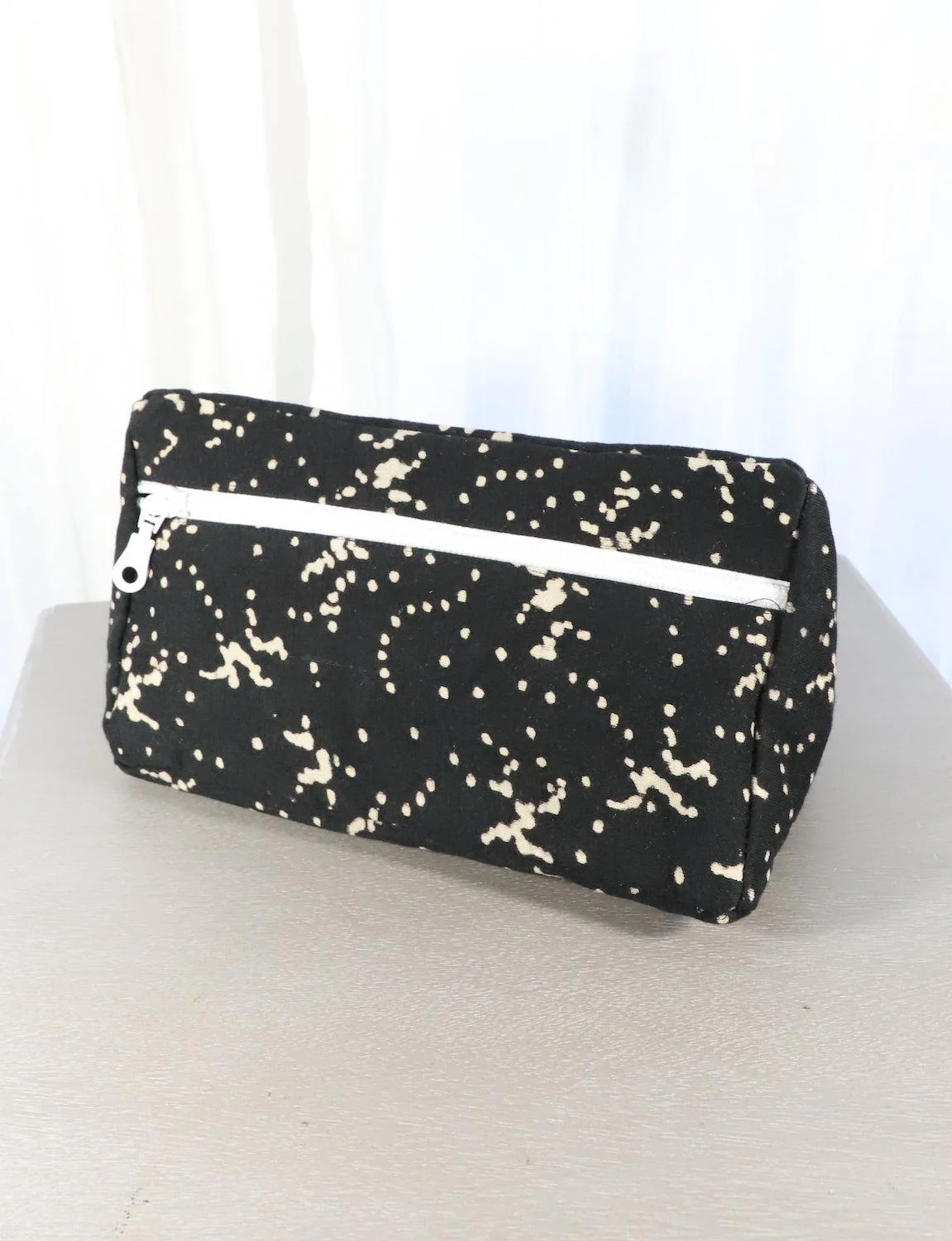 Black Toiletry Bag- Dots or Floral - Image 4