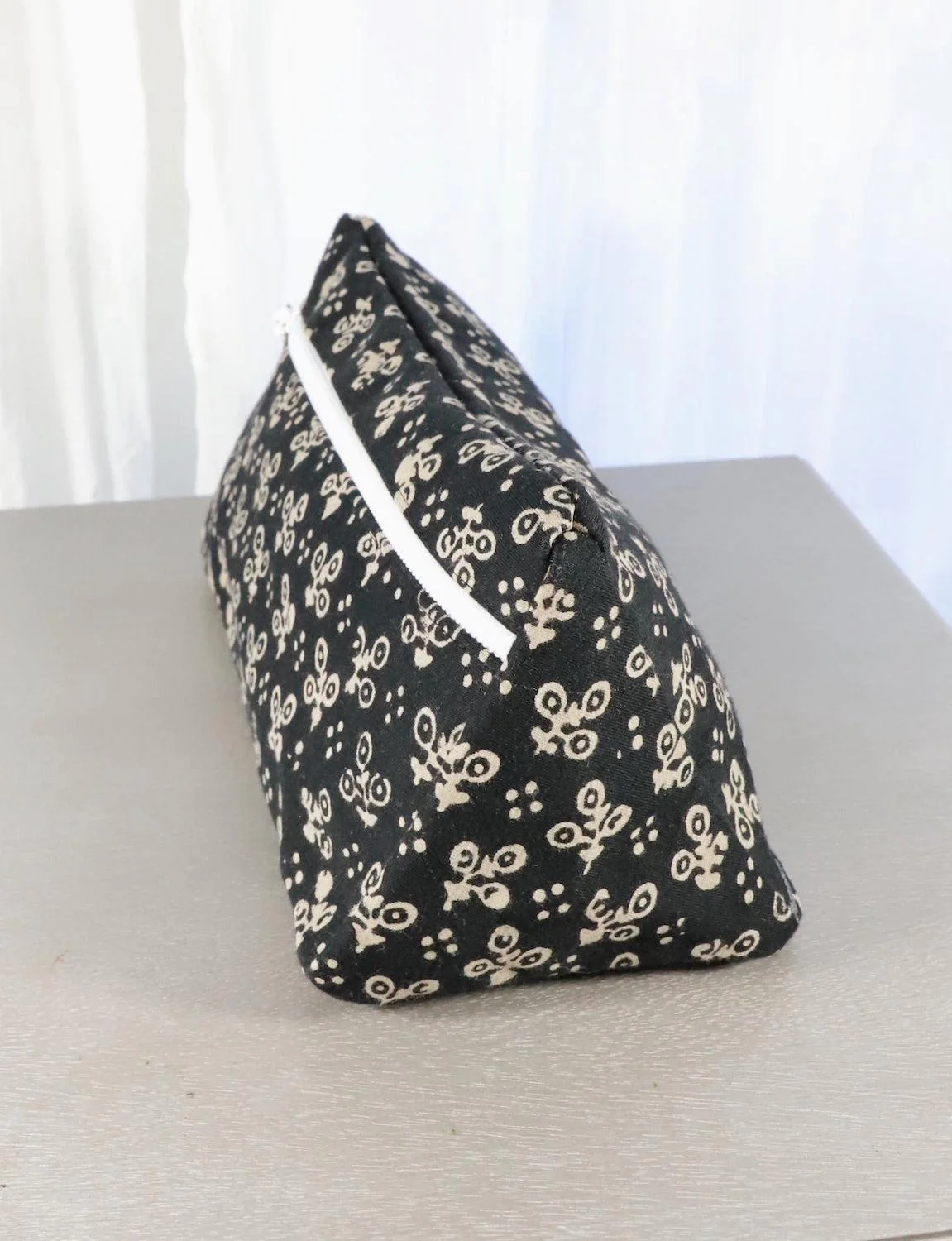 Black Toiletry Bag- Dots or Floral - Image 5
