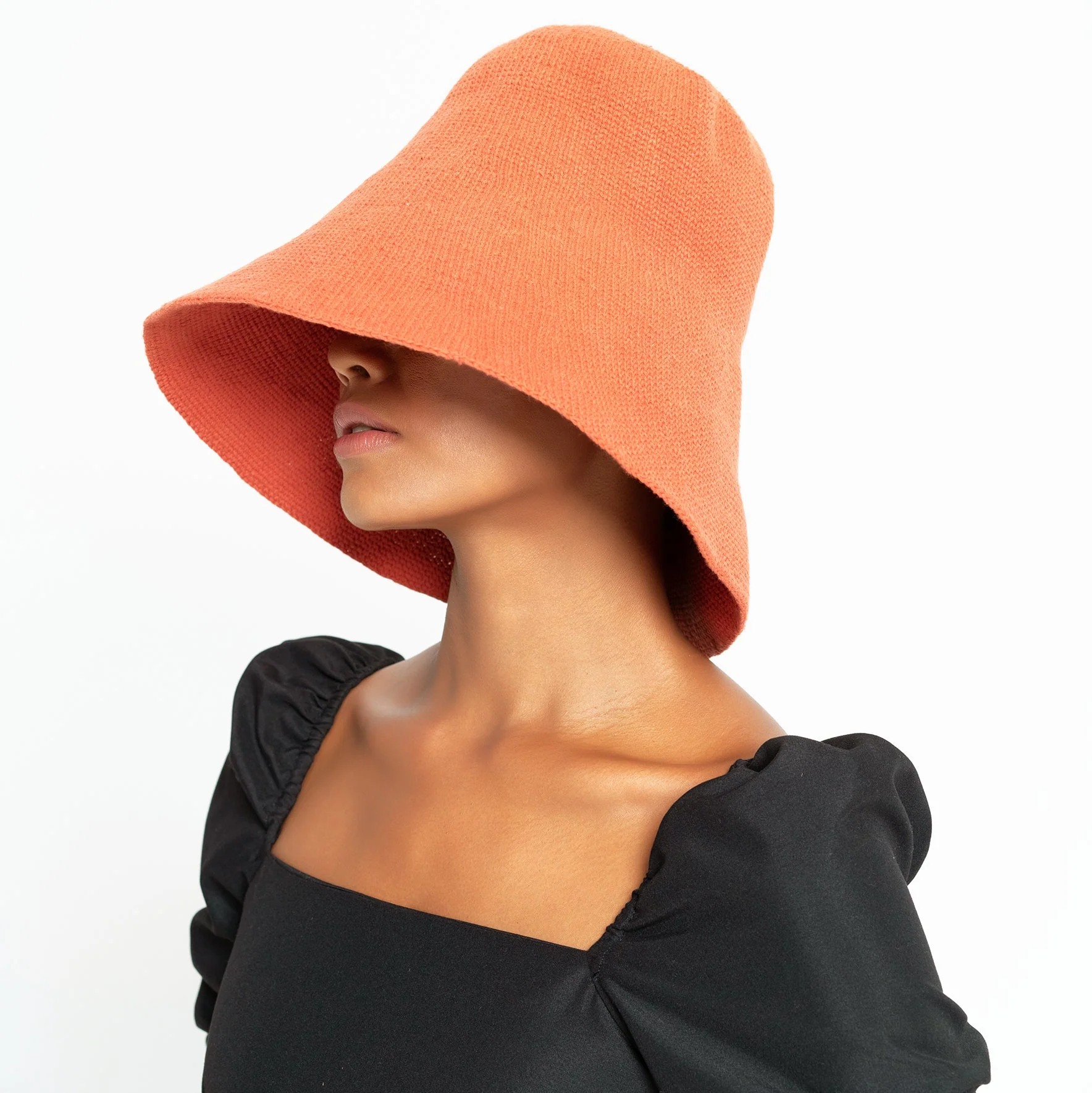 BLOOM Crochet Hat In Burnt Sienna - Image 2