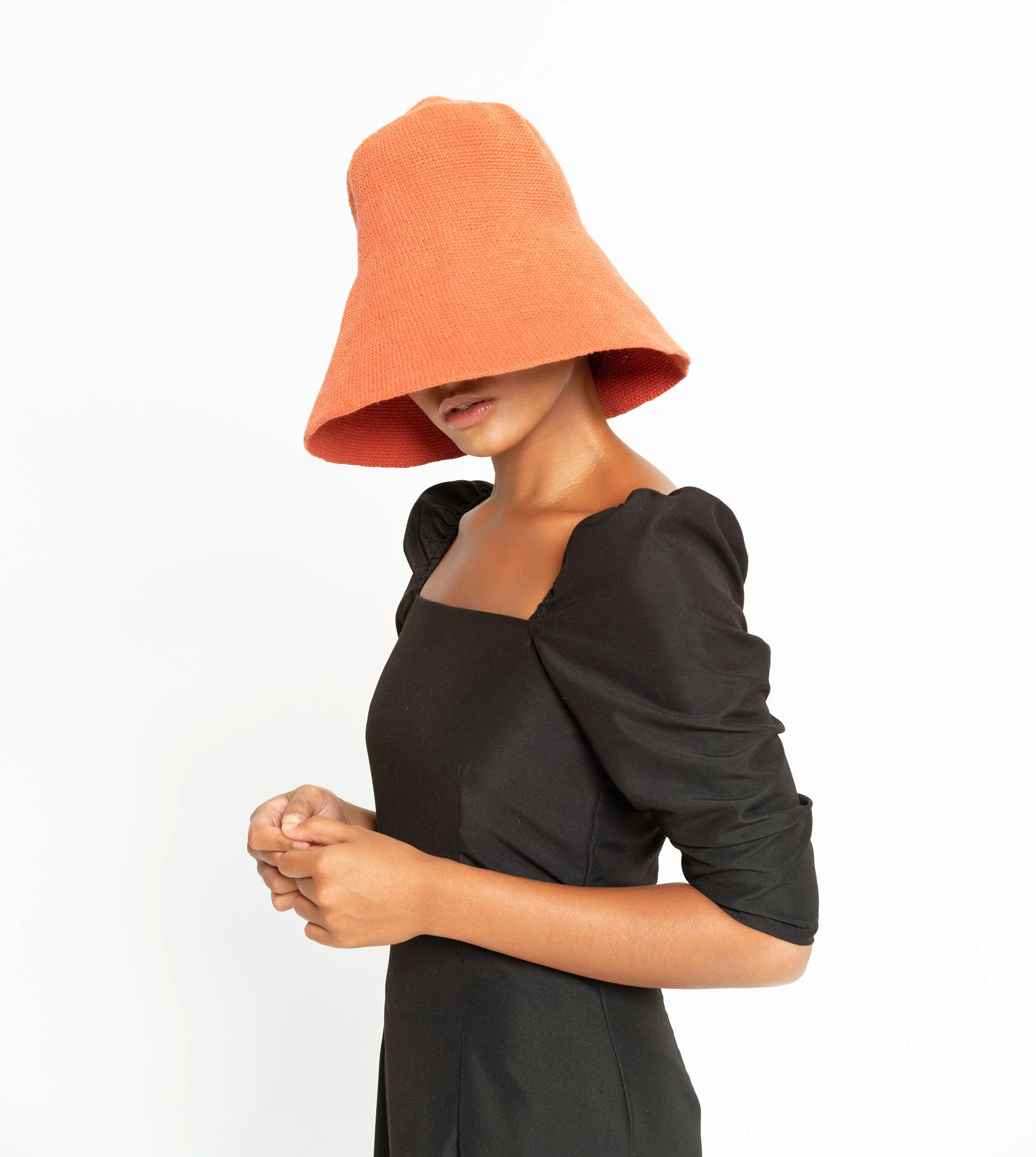BLOOM Crochet Hat In Burnt Sienna - Image 3