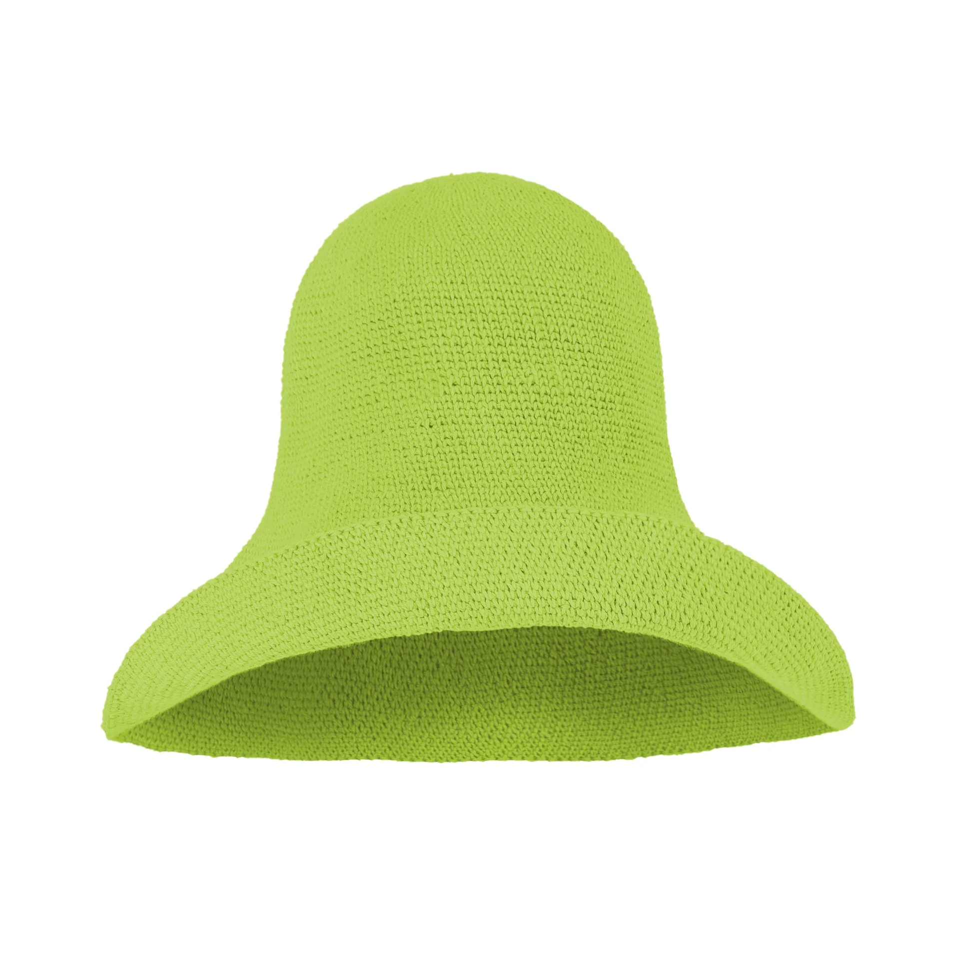 BLOOM Crochet Sun Hat In Lime Green - Image 4