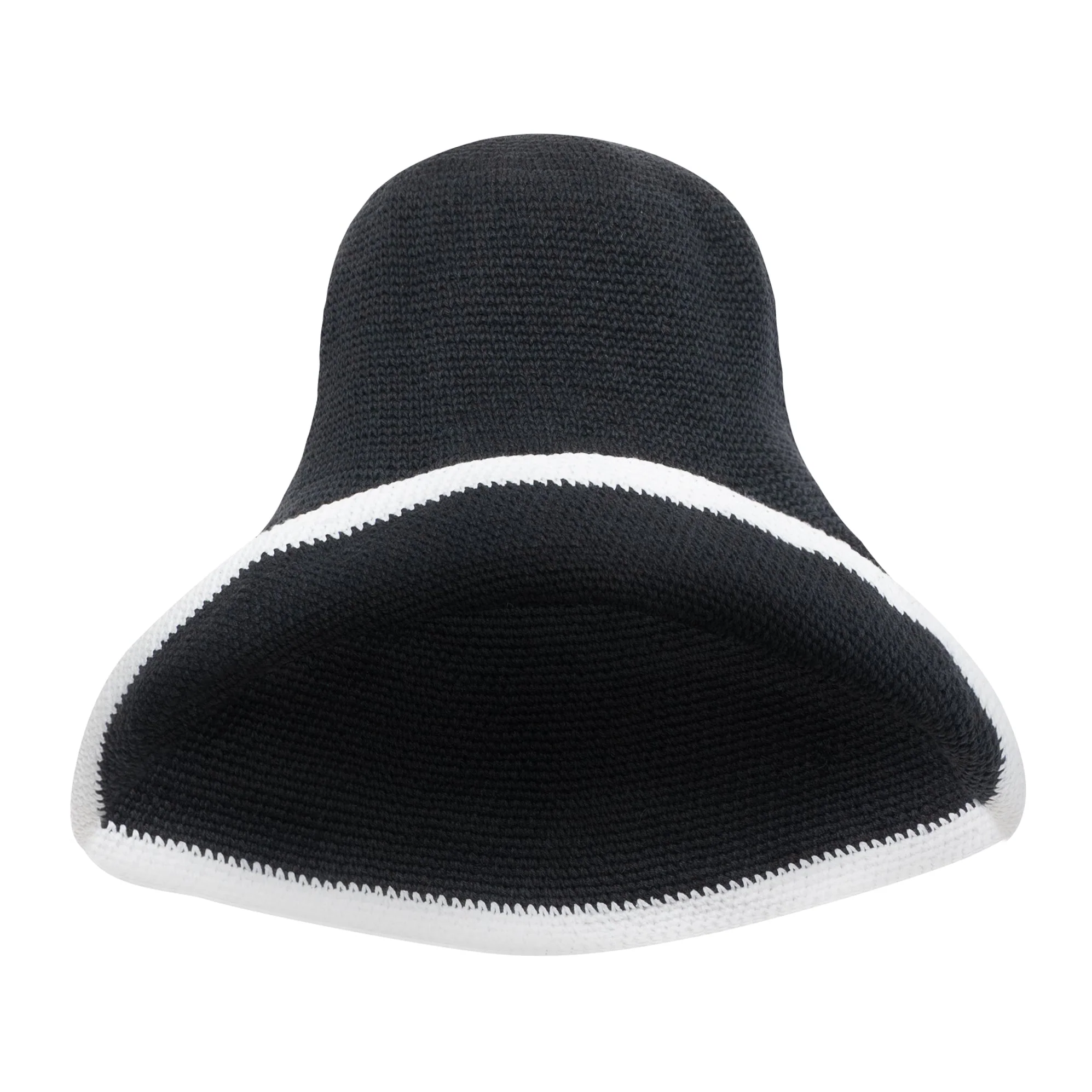 BLOOM LINE Crochet Sun Hat In Black - Image 4