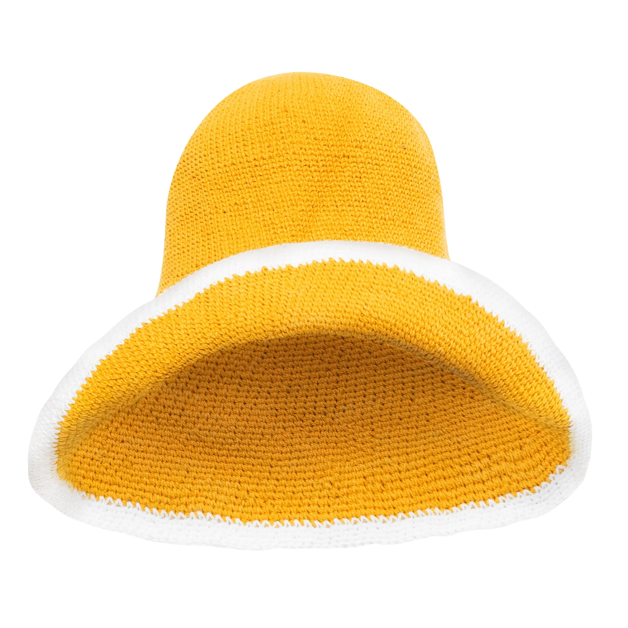 BLOOM LINE Crochet Sun Hat In Canary Yellow - Image 2