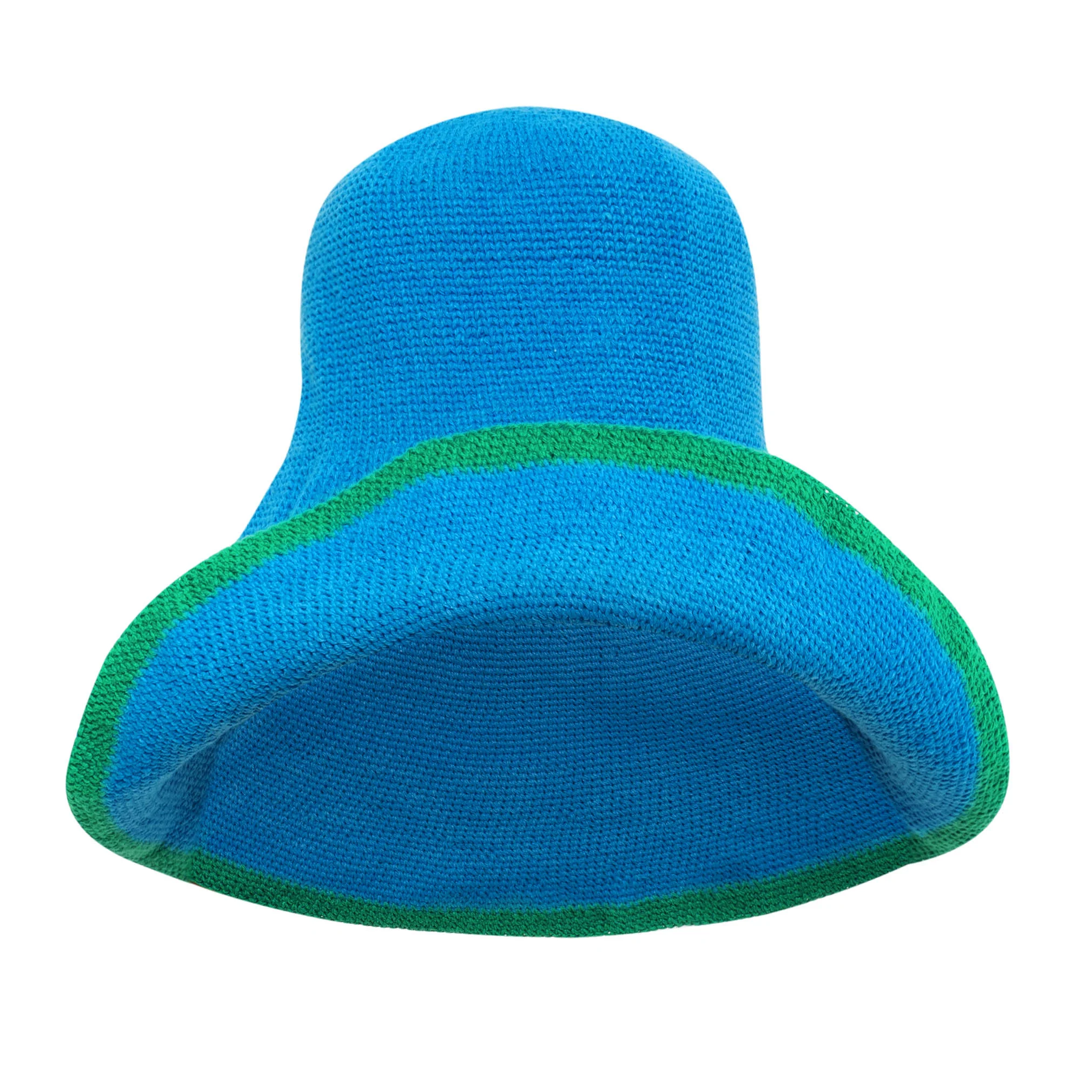 BLOOM LINE Crochet Sun Hat, in Mosaic Blue - Image 4