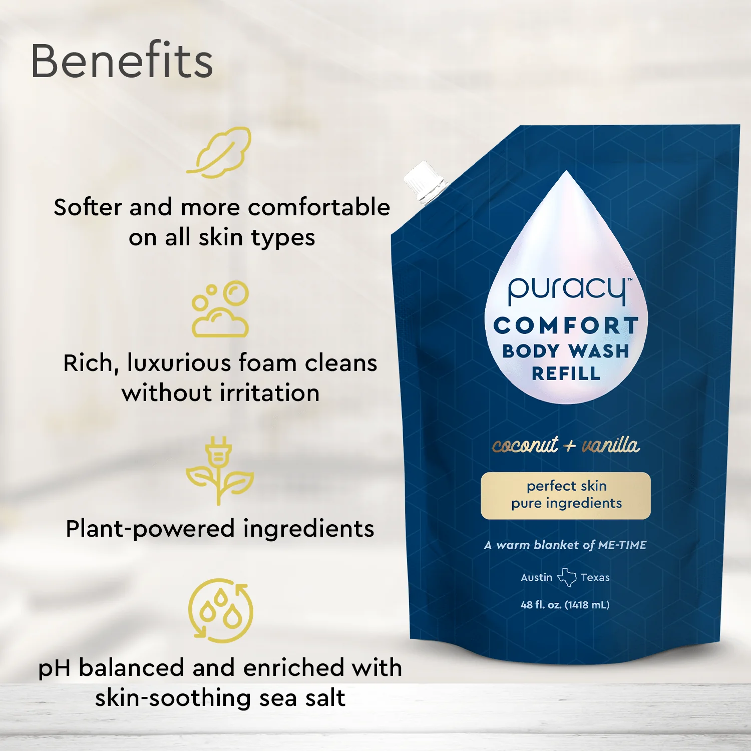 Puracy Natural Body Wash - Acidified, PH Balanced - Image 22