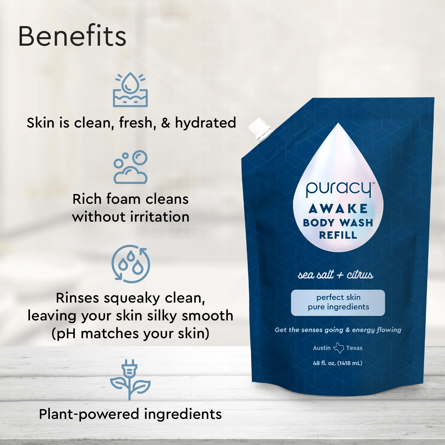 Puracy Natural Body Wash - Acidified, PH Balanced - Image 25
