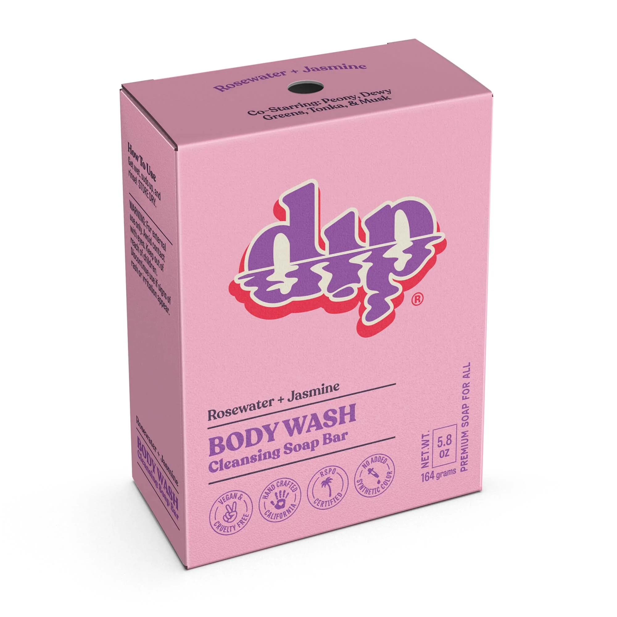 Body Wash Cleansing Soap Bar - Rosewater & Jasmine - Image 2