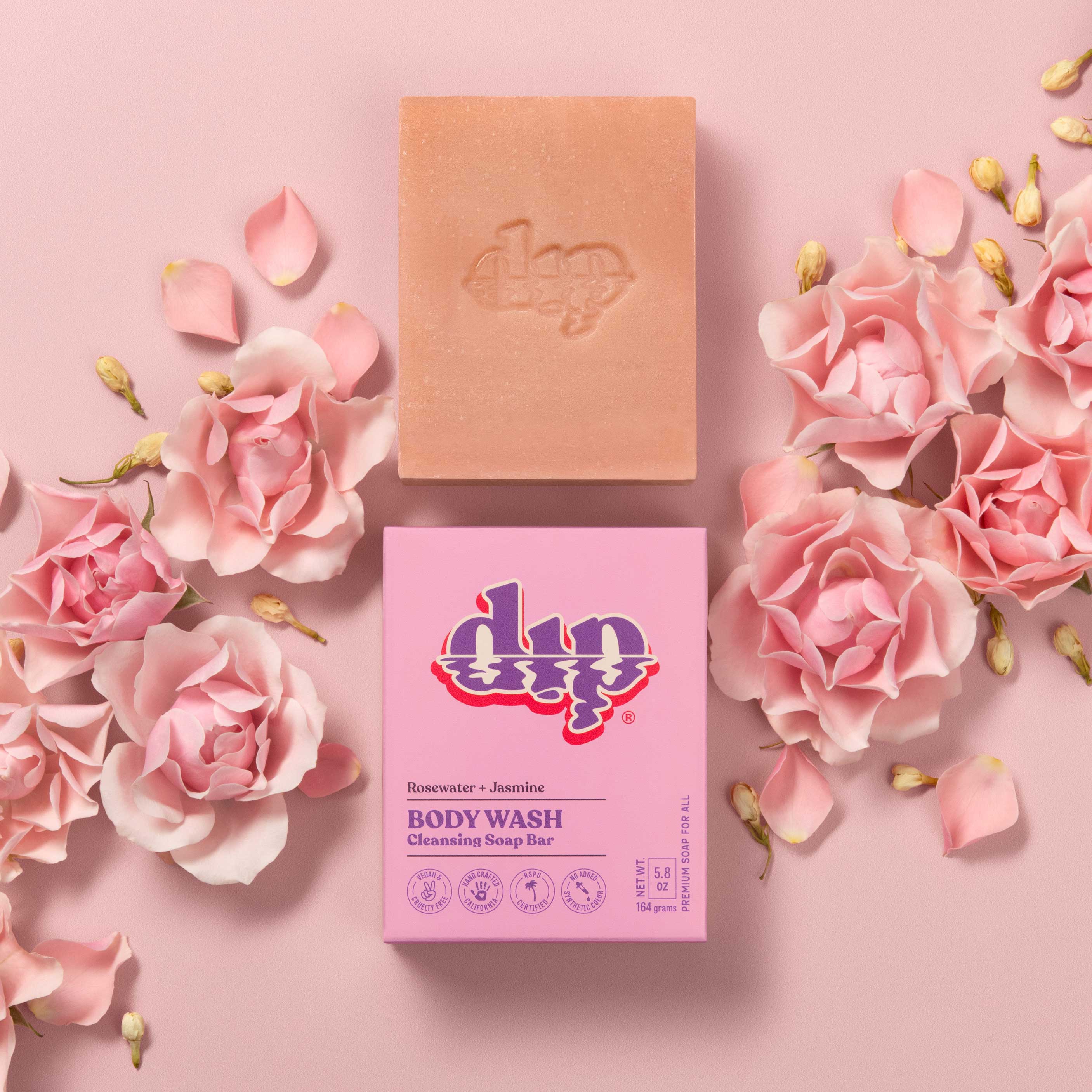 Body Wash Cleansing Soap Bar - Rosewater & Jasmine - Image 3