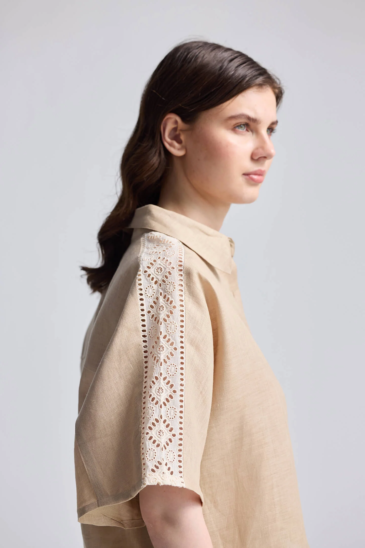 Boxy Shirt with Lace - Image 3