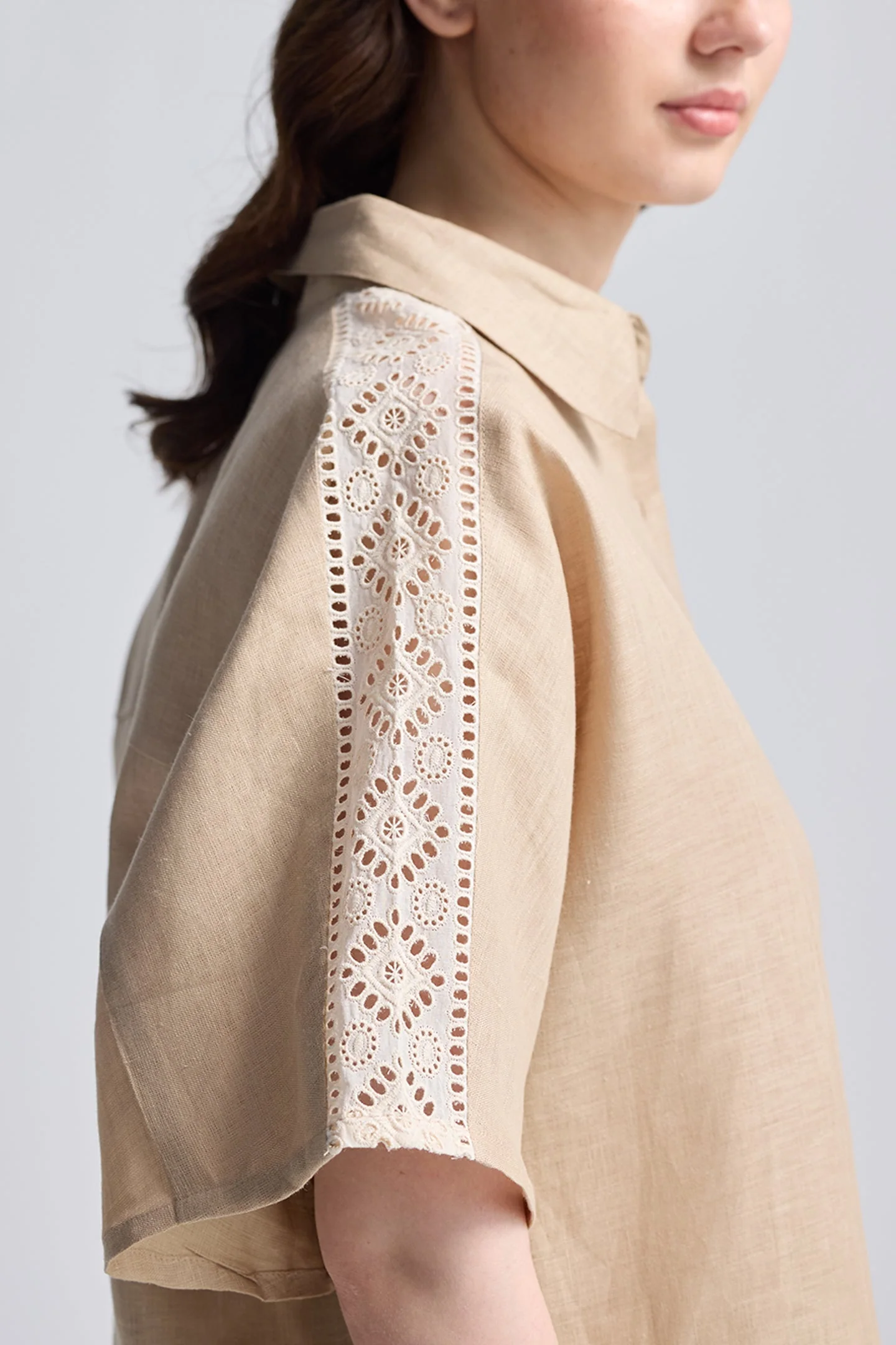 Boxy Shirt with Lace Set - Image 6