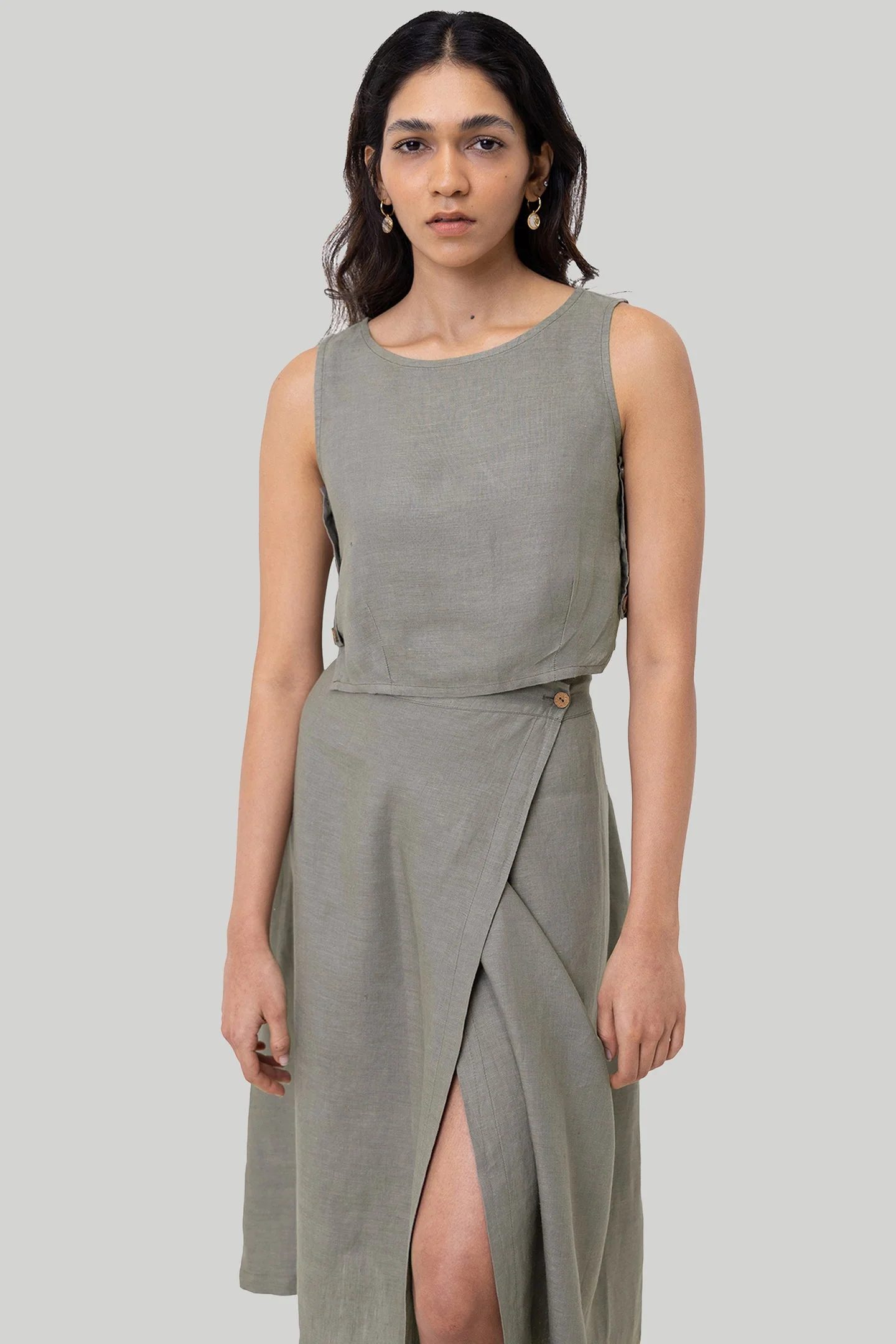 Breezy Hemp Summer Set in Dark Green - Image 5