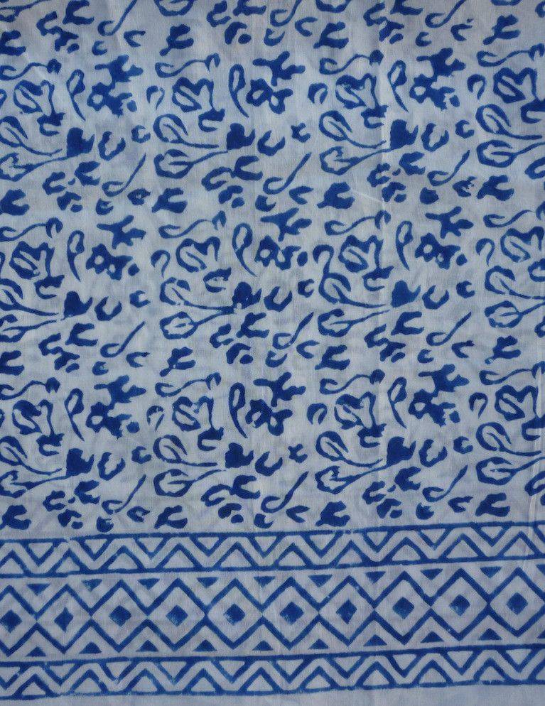 Bright Blue Abstract Scarf - Image 3