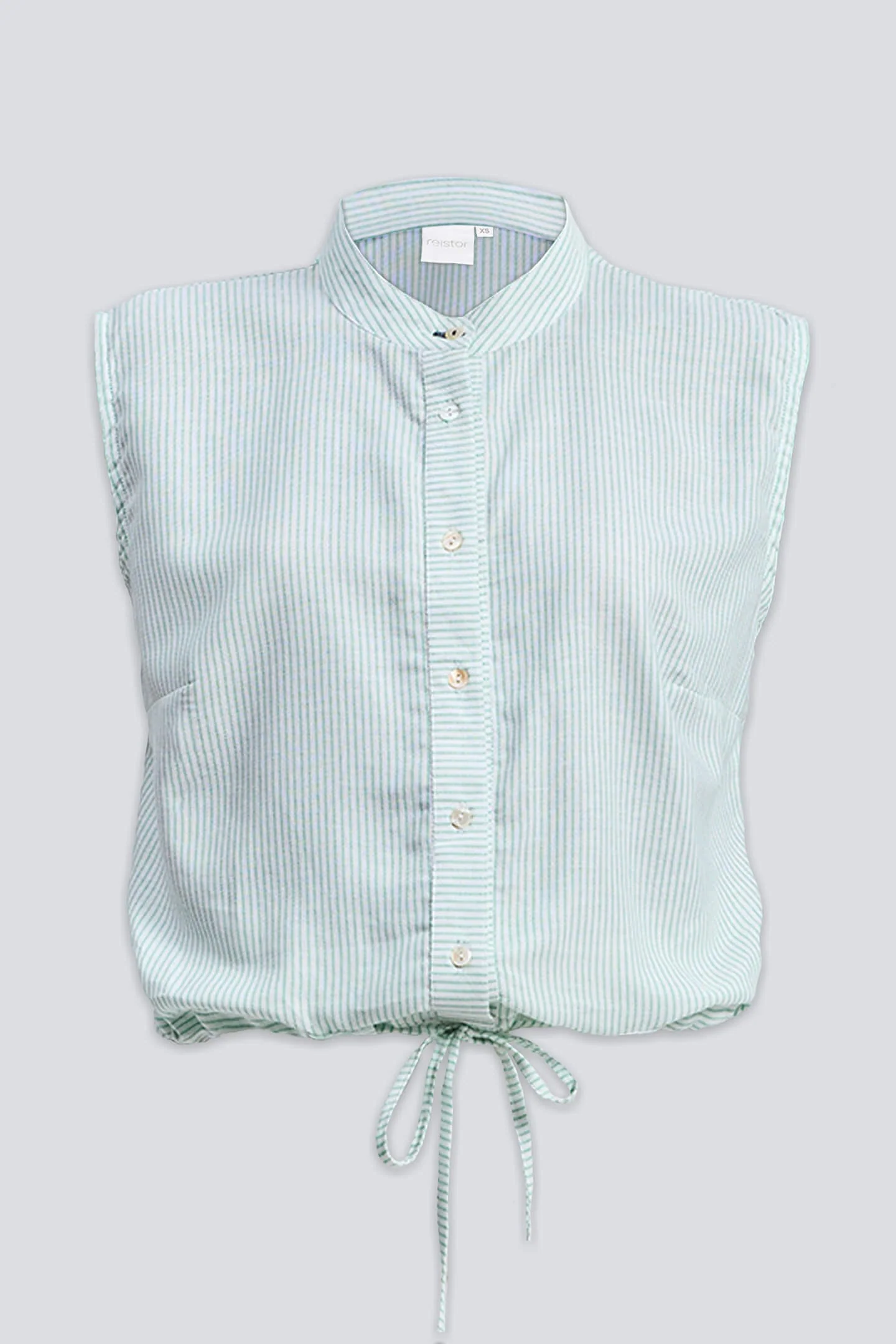Button-down Shirt with Waist Drawstring in Stripes - Image 16